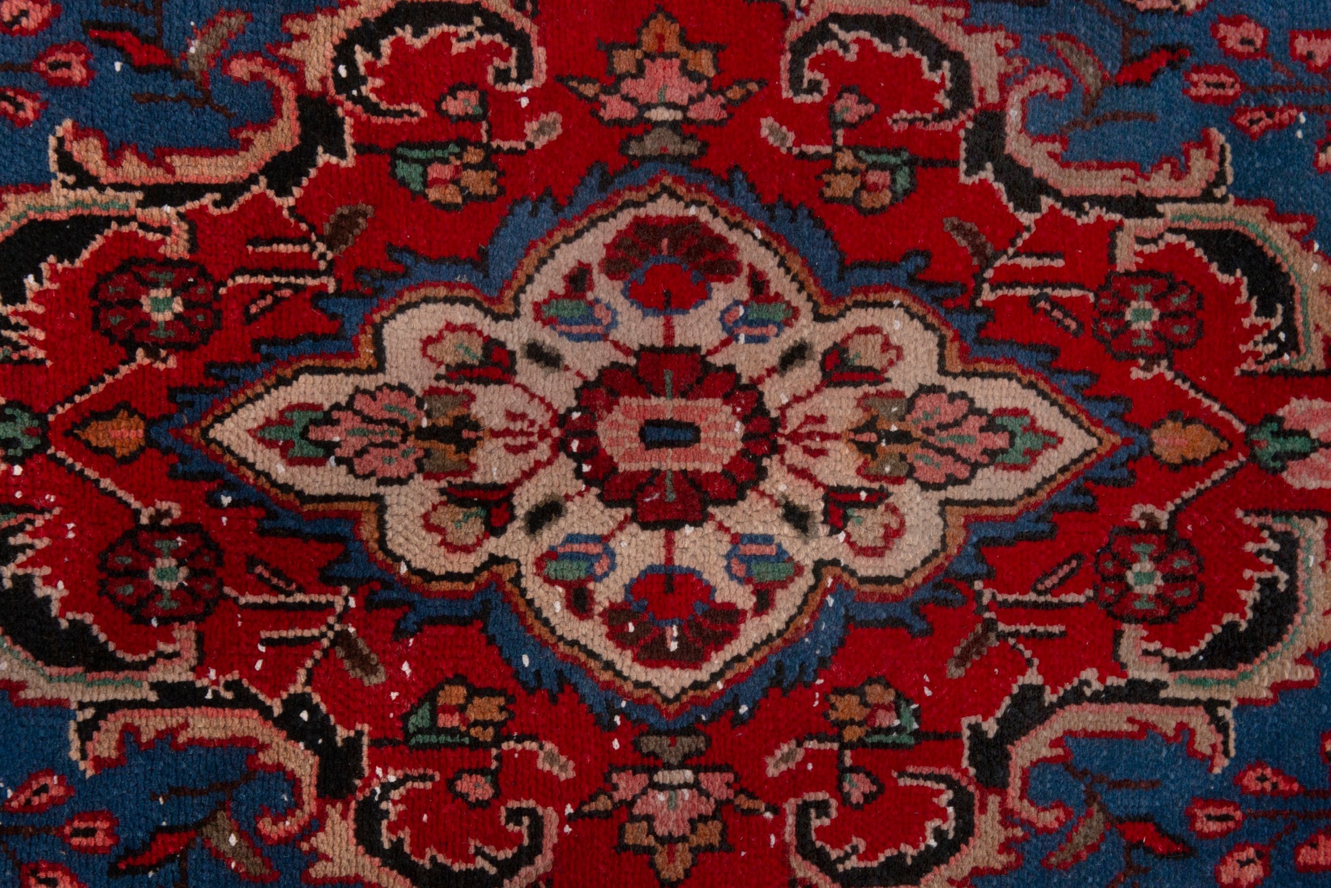 Persian Hamedan oversized rug in dark blue and deep red, view 13 of 20