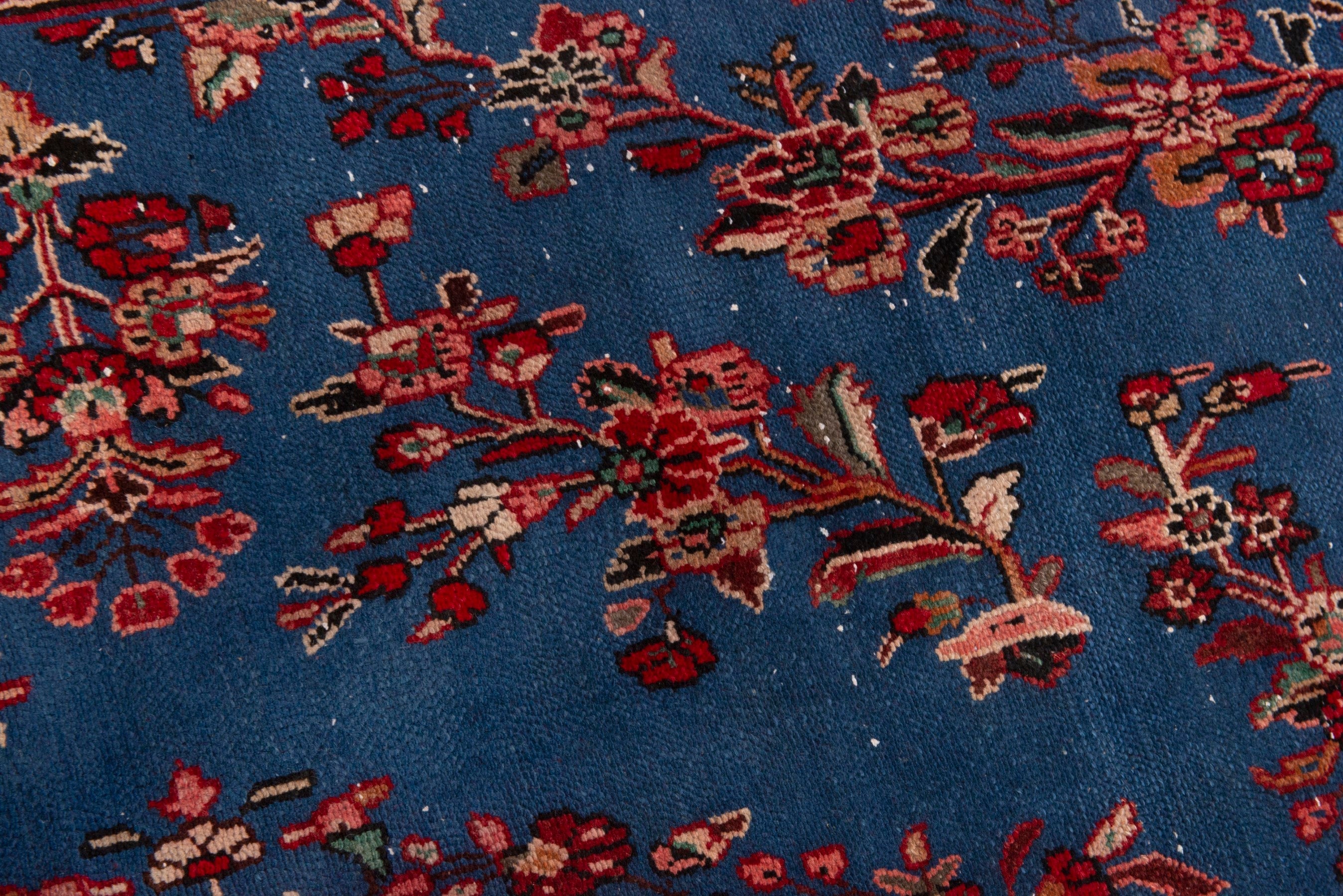 Persian Hamedan oversized rug in dark blue and deep red, view 14 of 20