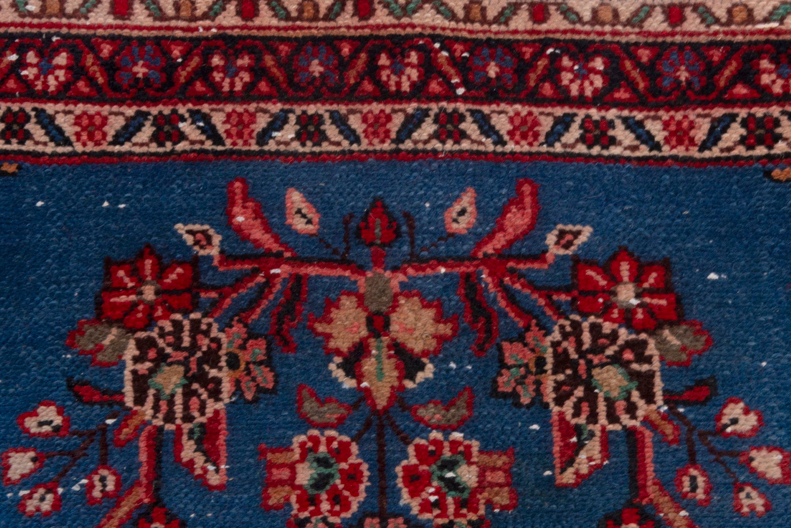 Persian Hamedan oversized rug in dark blue and deep red, view 15 of 20