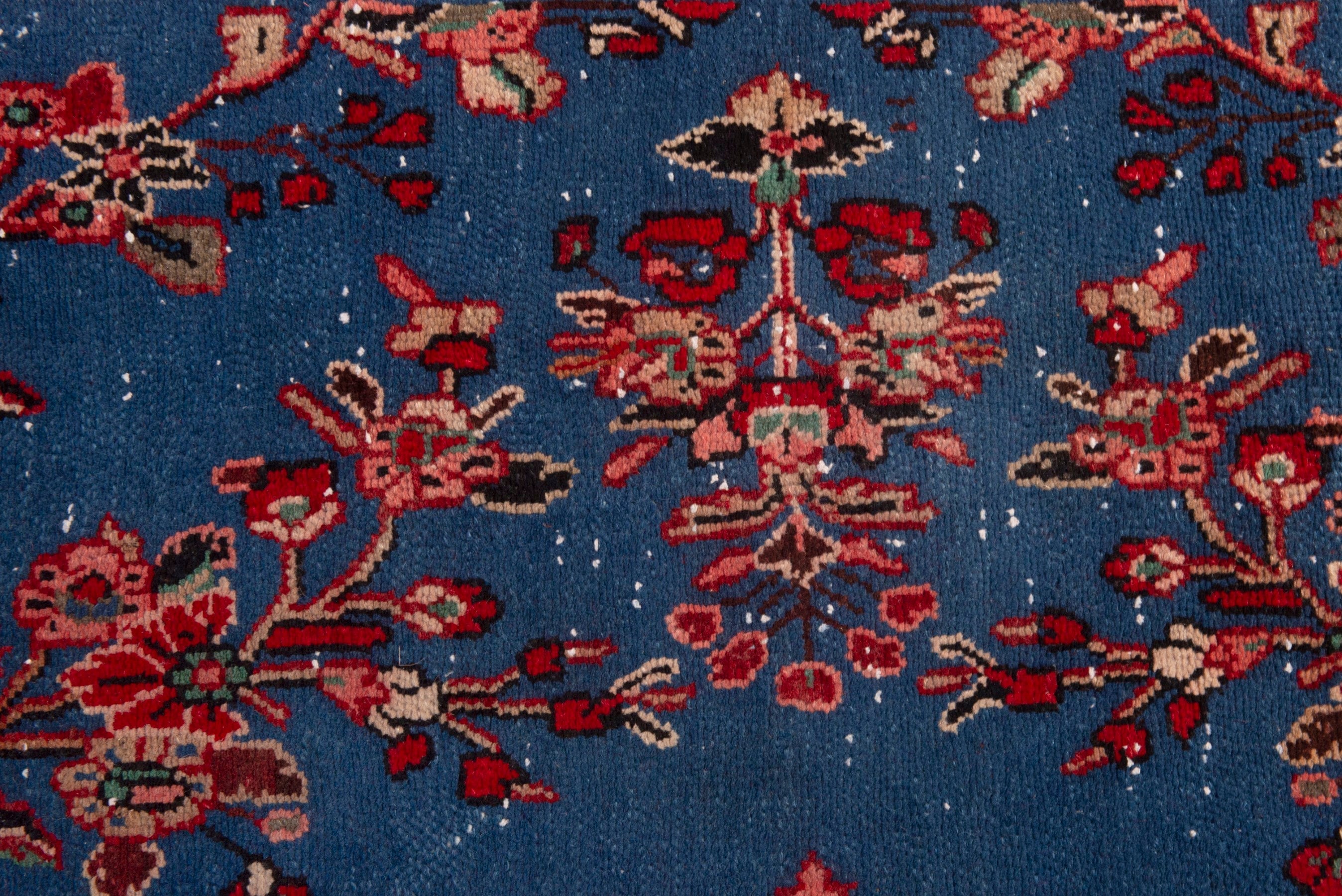 Persian Hamedan oversized rug in dark blue and deep red, view 16 of 20