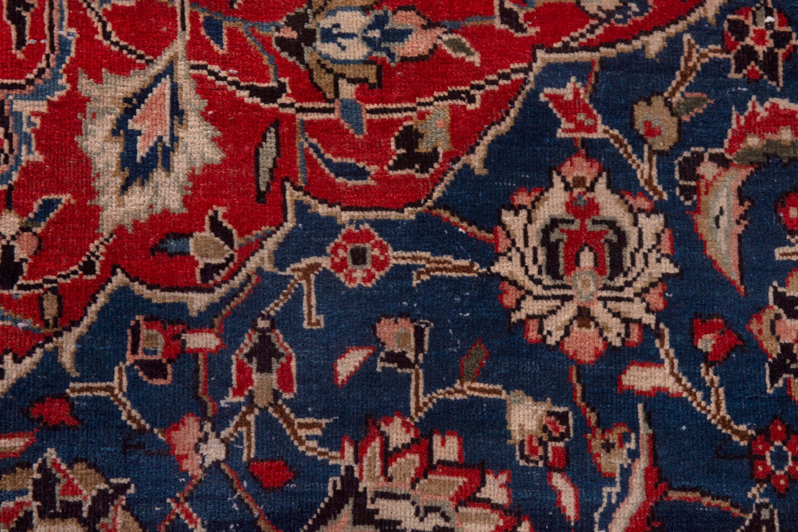 Persian Mahal oversized rug in deep red and navy, view 12 of 22