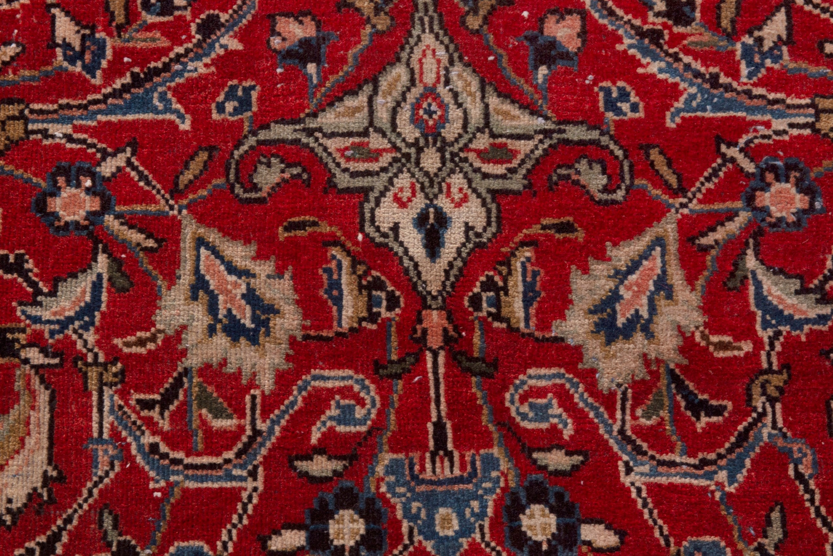 Persian Mahal oversized rug in deep red and navy, view 13 of 22