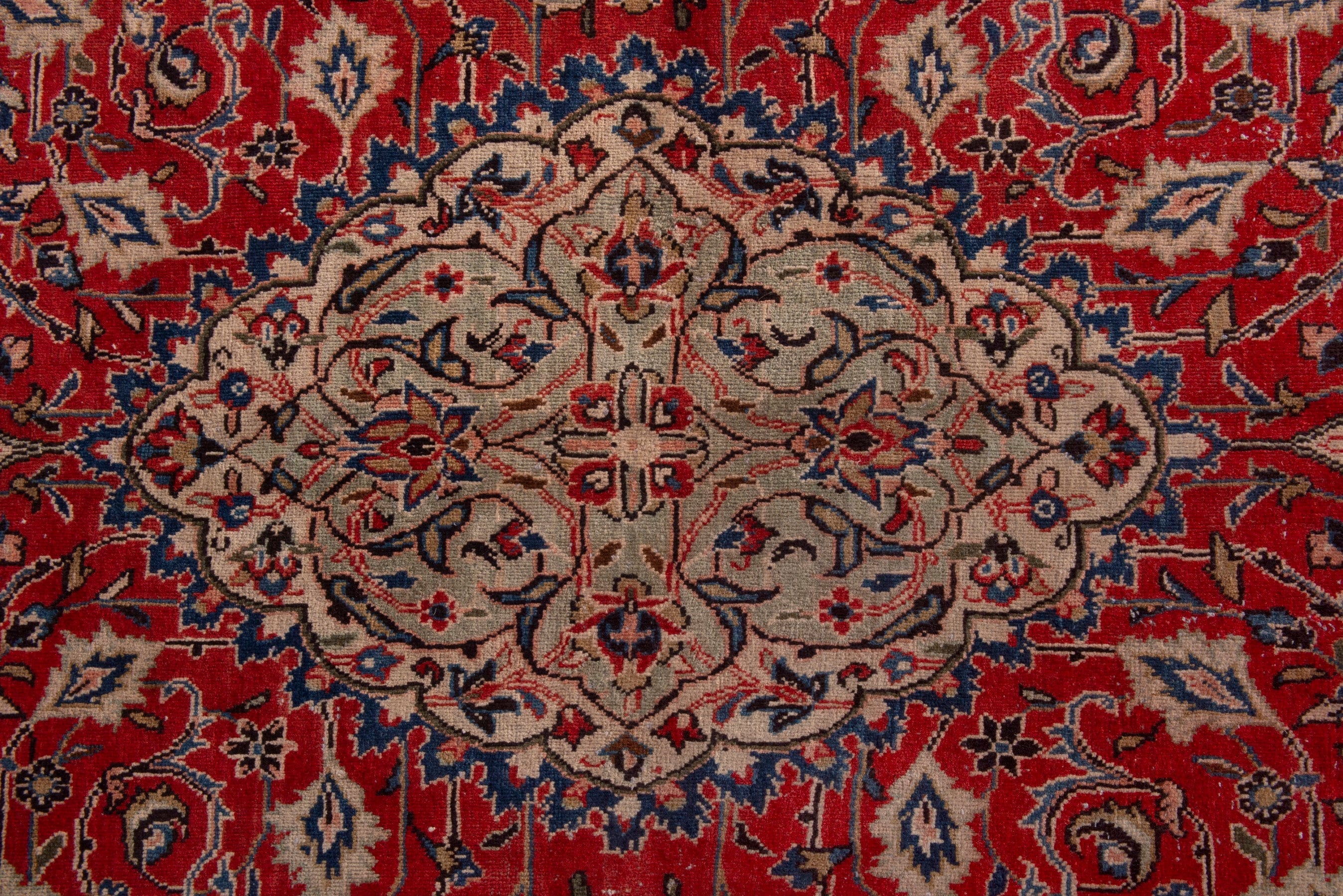 Persian Mahal oversized rug in deep red and navy, view 14 of 22