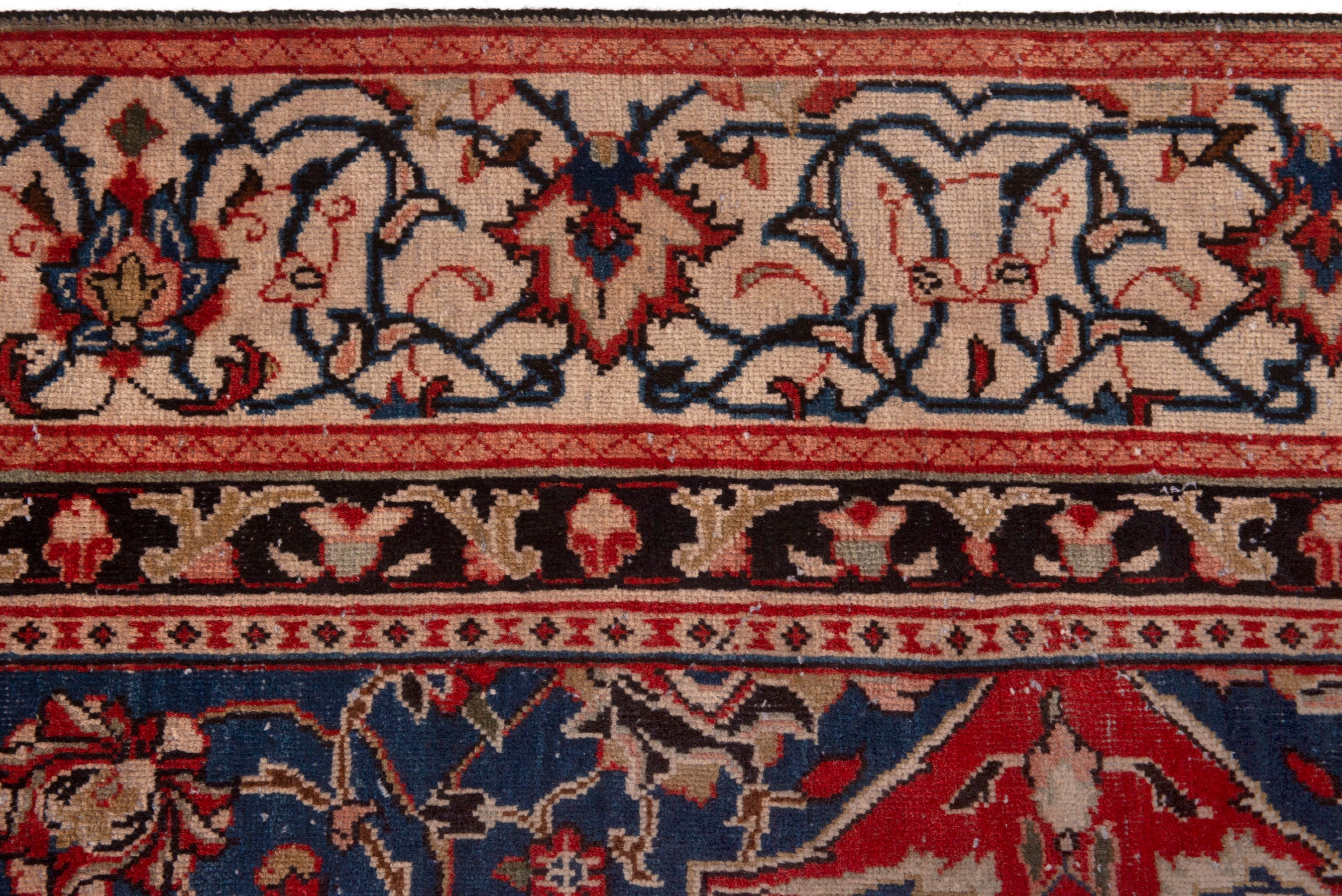 Persian Mahal oversized rug in deep red and navy, view 16 of 22