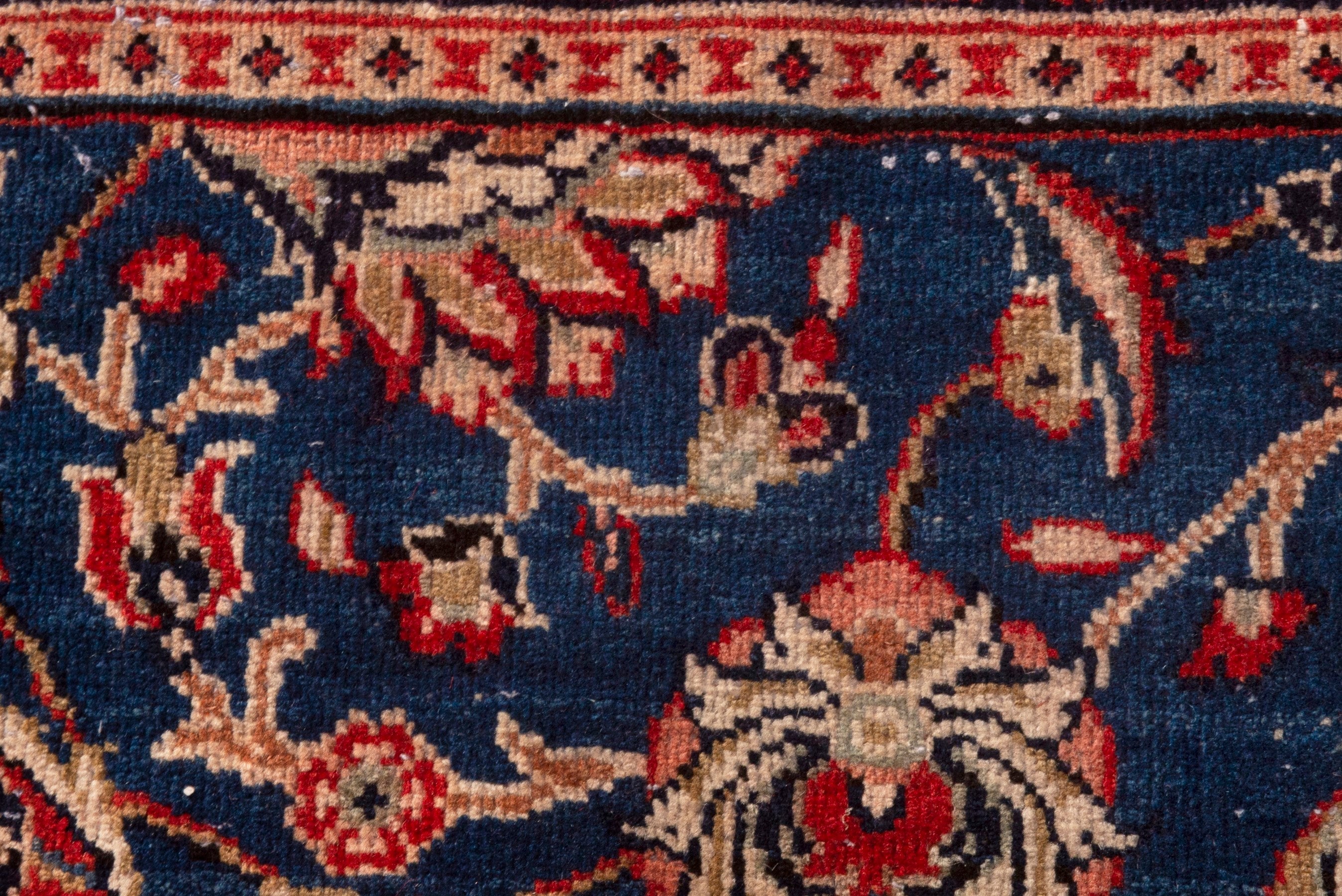 Persian Mahal oversized rug in deep red and navy, view 17 of 22