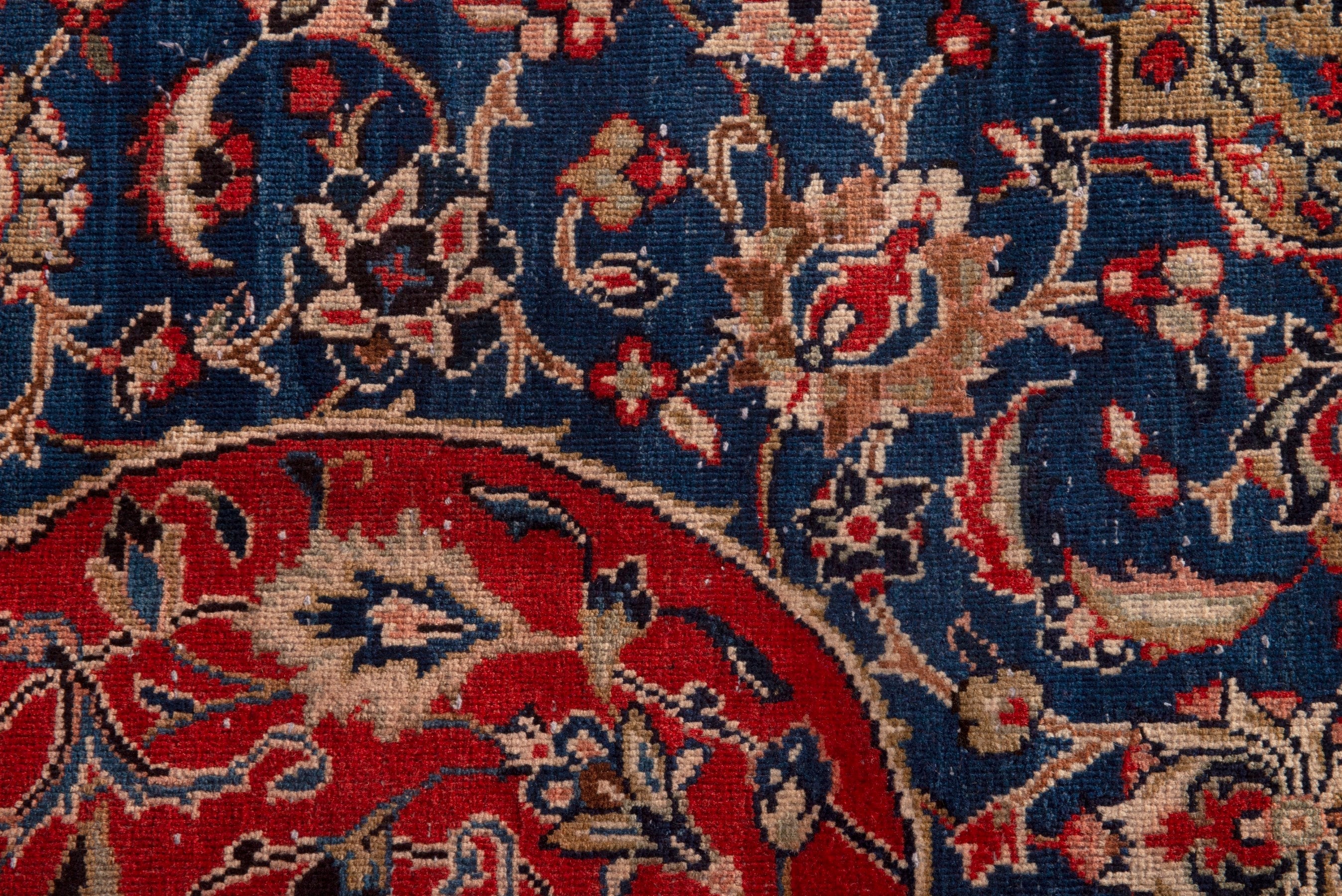 Persian Mahal oversized rug in deep red and navy, view 18 of 22