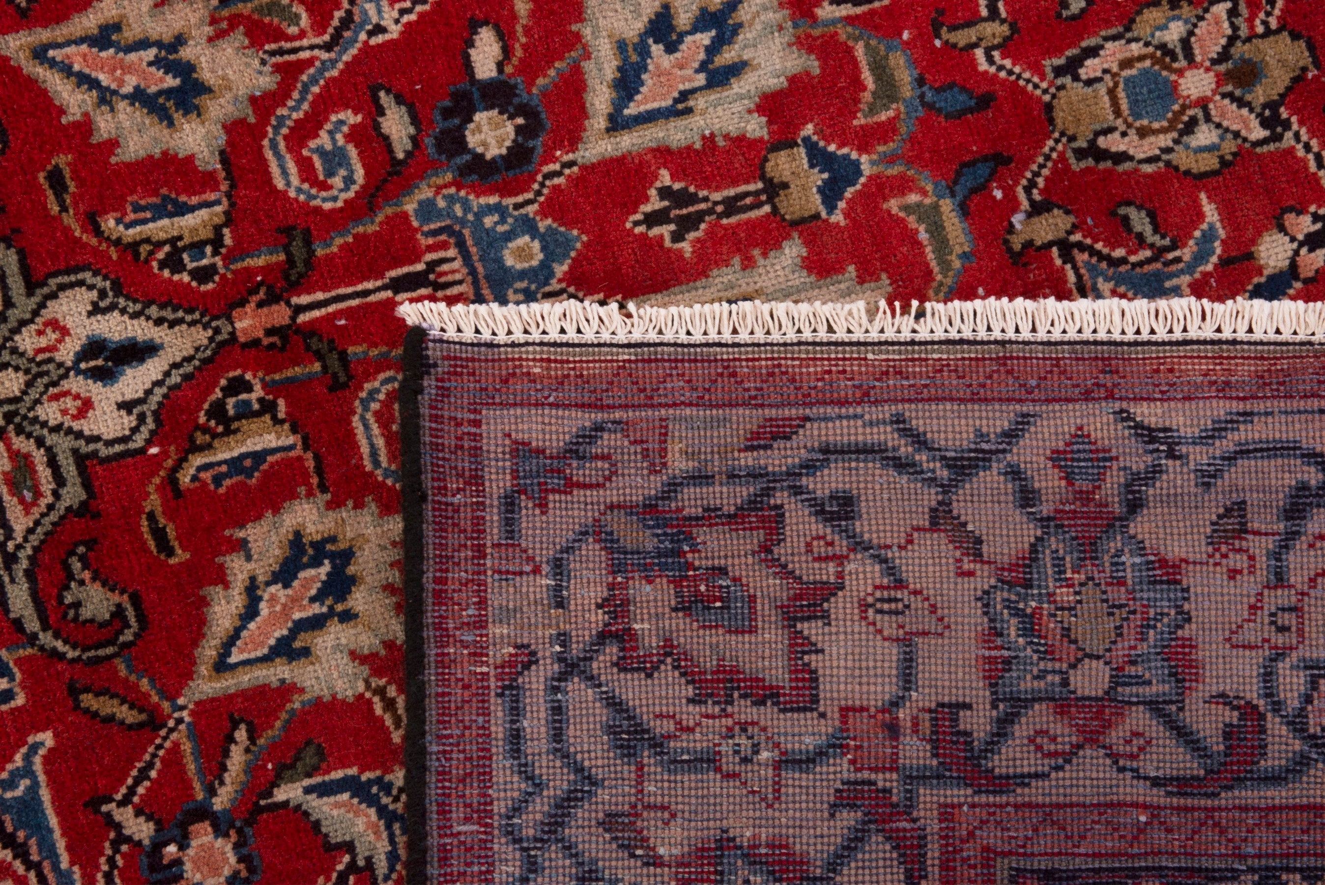 Persian Mahal oversized rug in deep red and navy, view 22 of 22