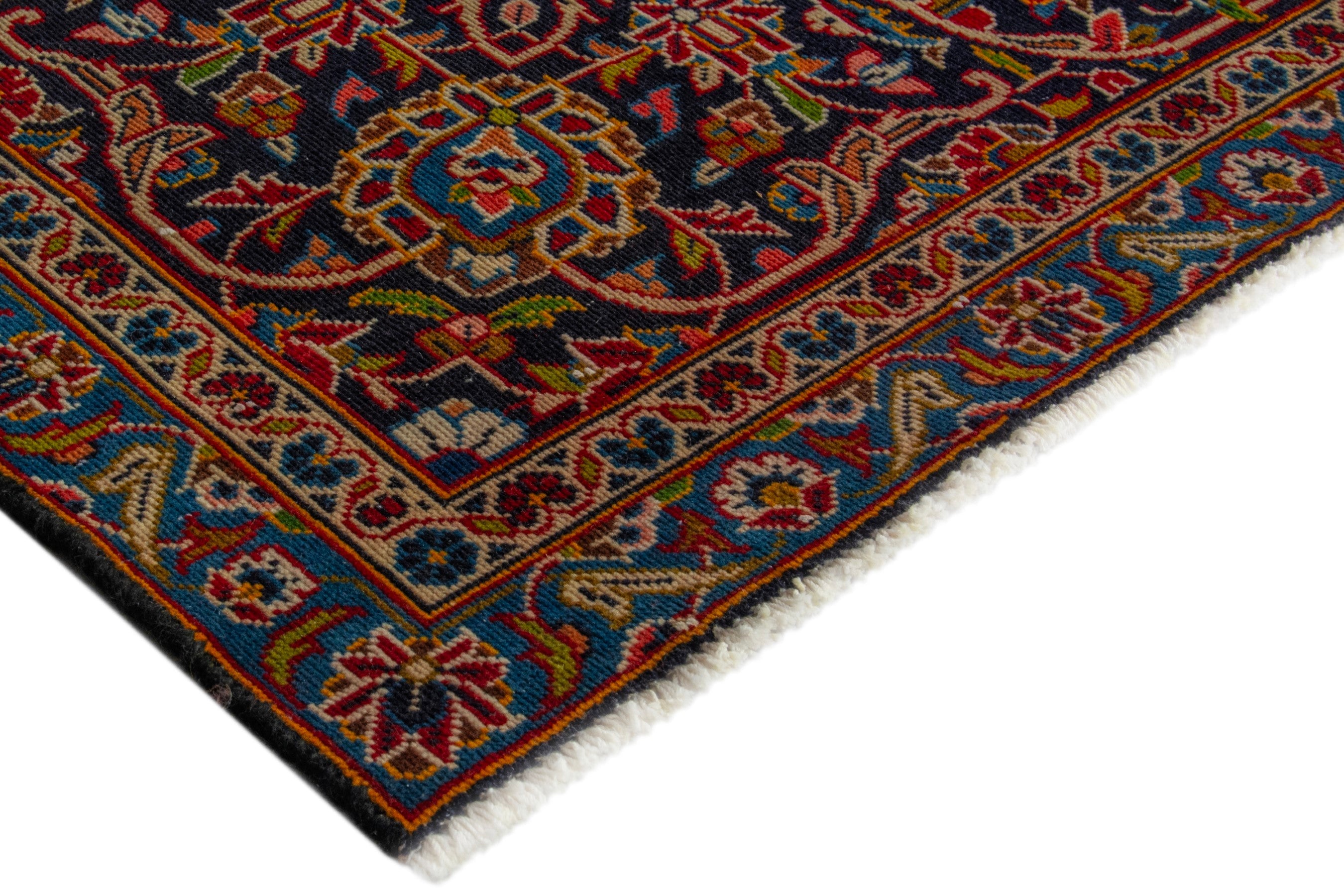 Persian Kashan oversized rug in deep red and brown, view 6 of 22