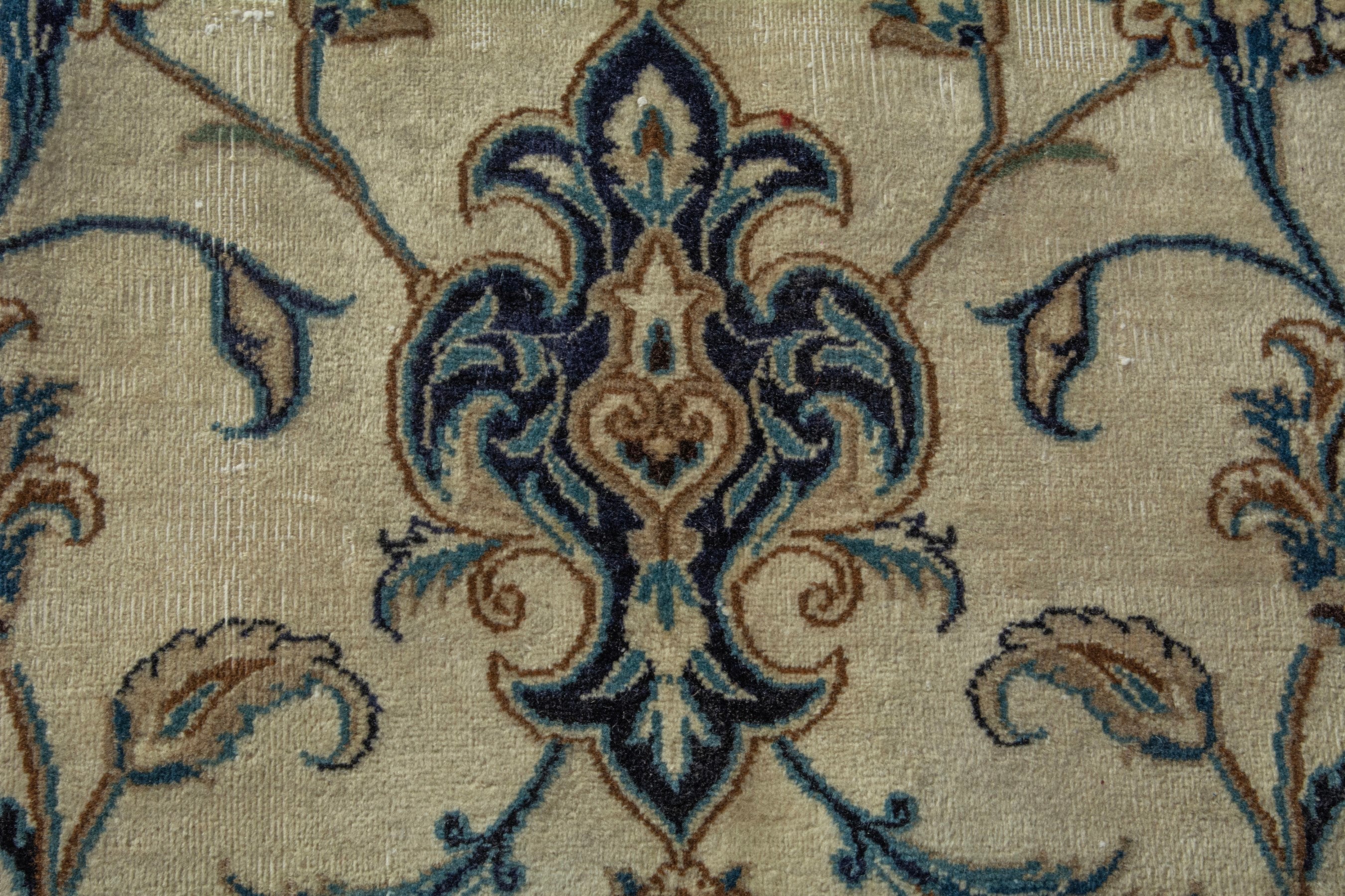 Persian Nain oversized rug in cream and charcoal, view 11 of 18