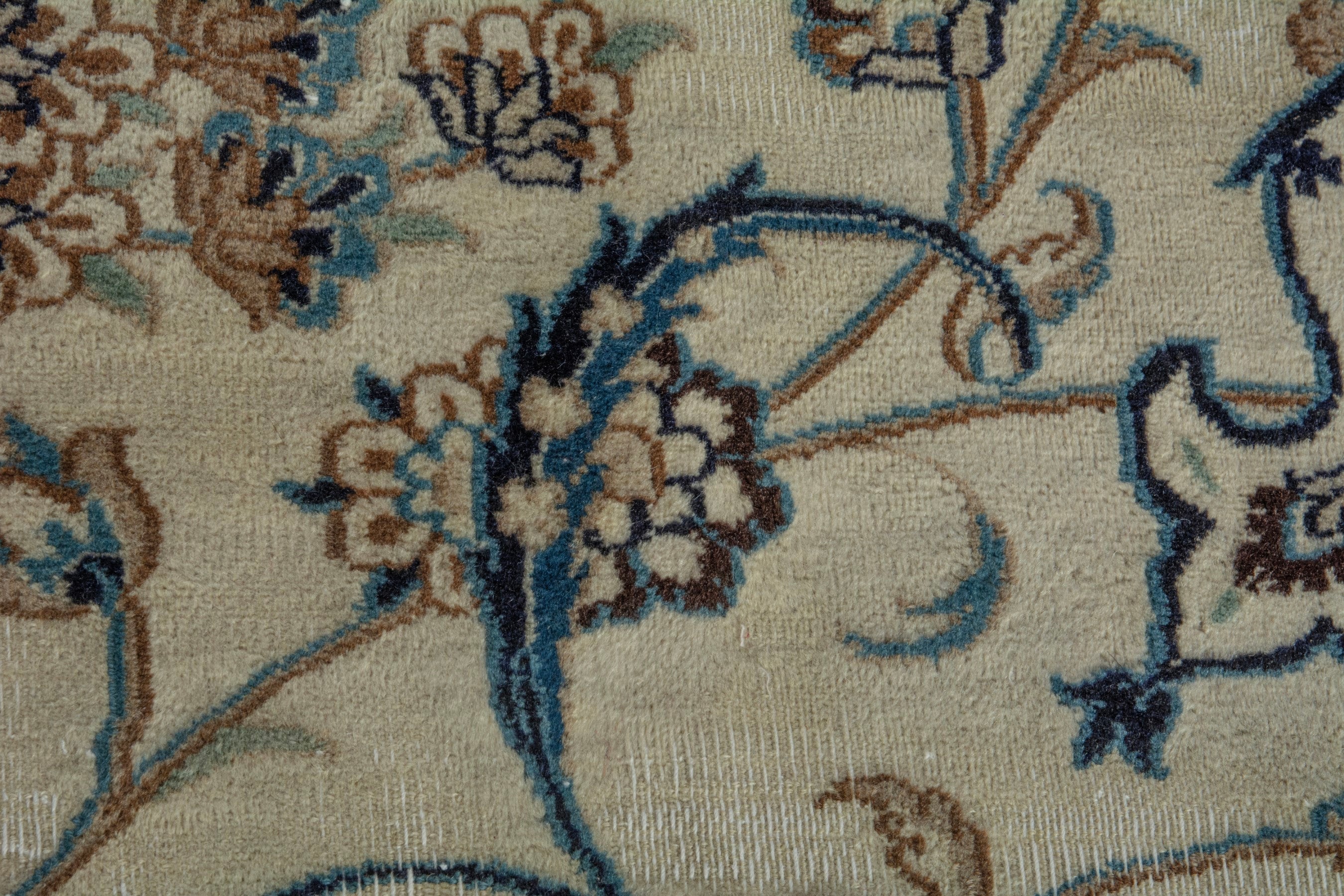 Persian Nain oversized rug in cream and charcoal, view 13 of 18