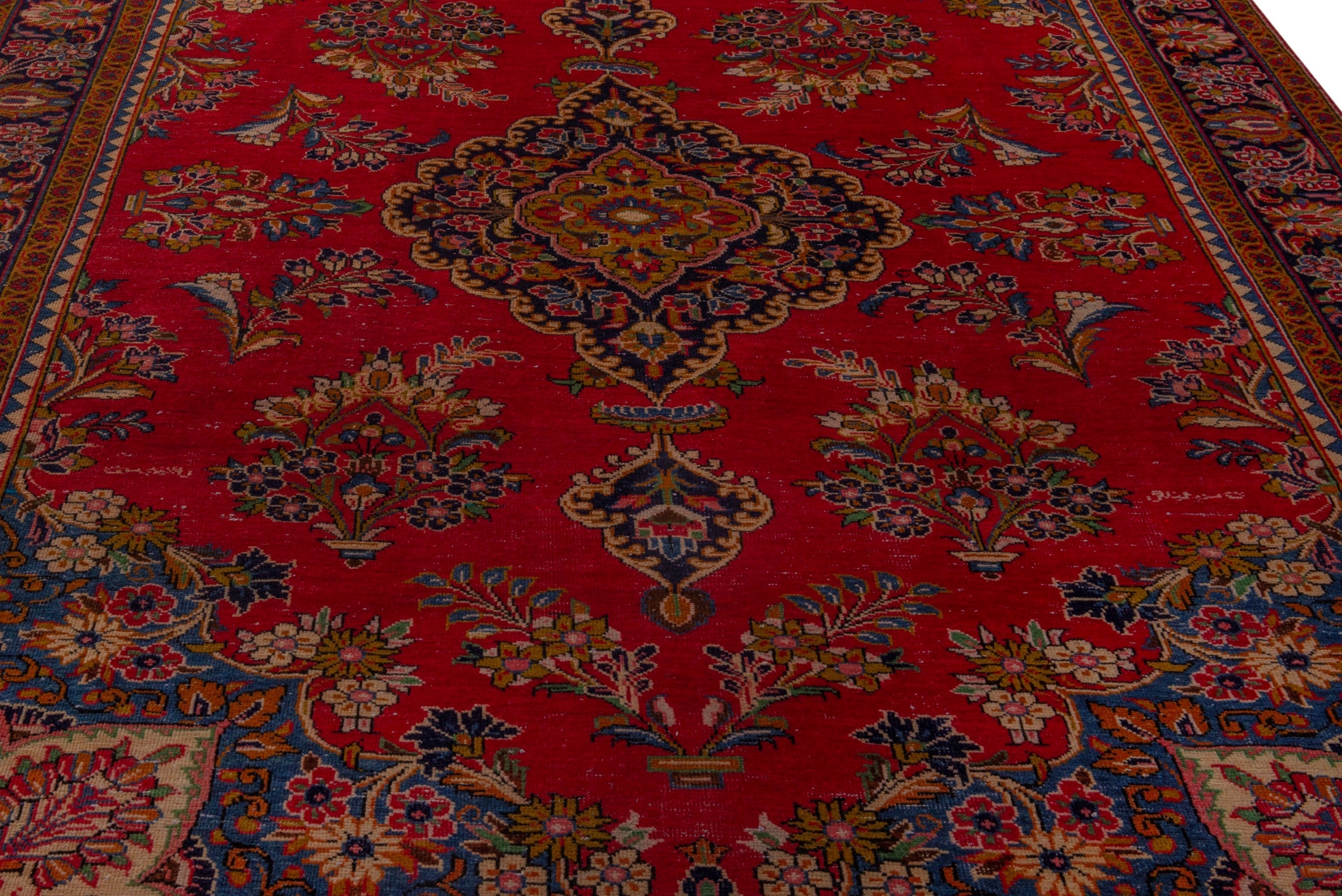 Persian Vist oversized rug in deep red and gold, view 10 of 24