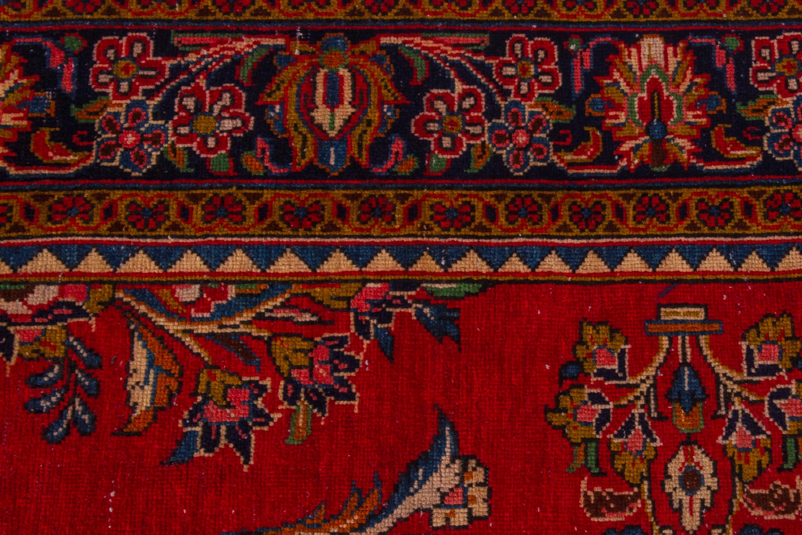 Persian Vist oversized rug in deep red and gold, view 15 of 24