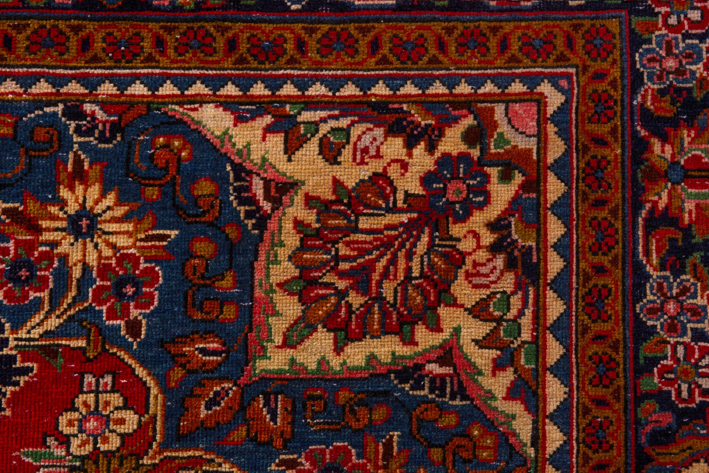 Persian Vist oversized rug in deep red and gold, view 16 of 24