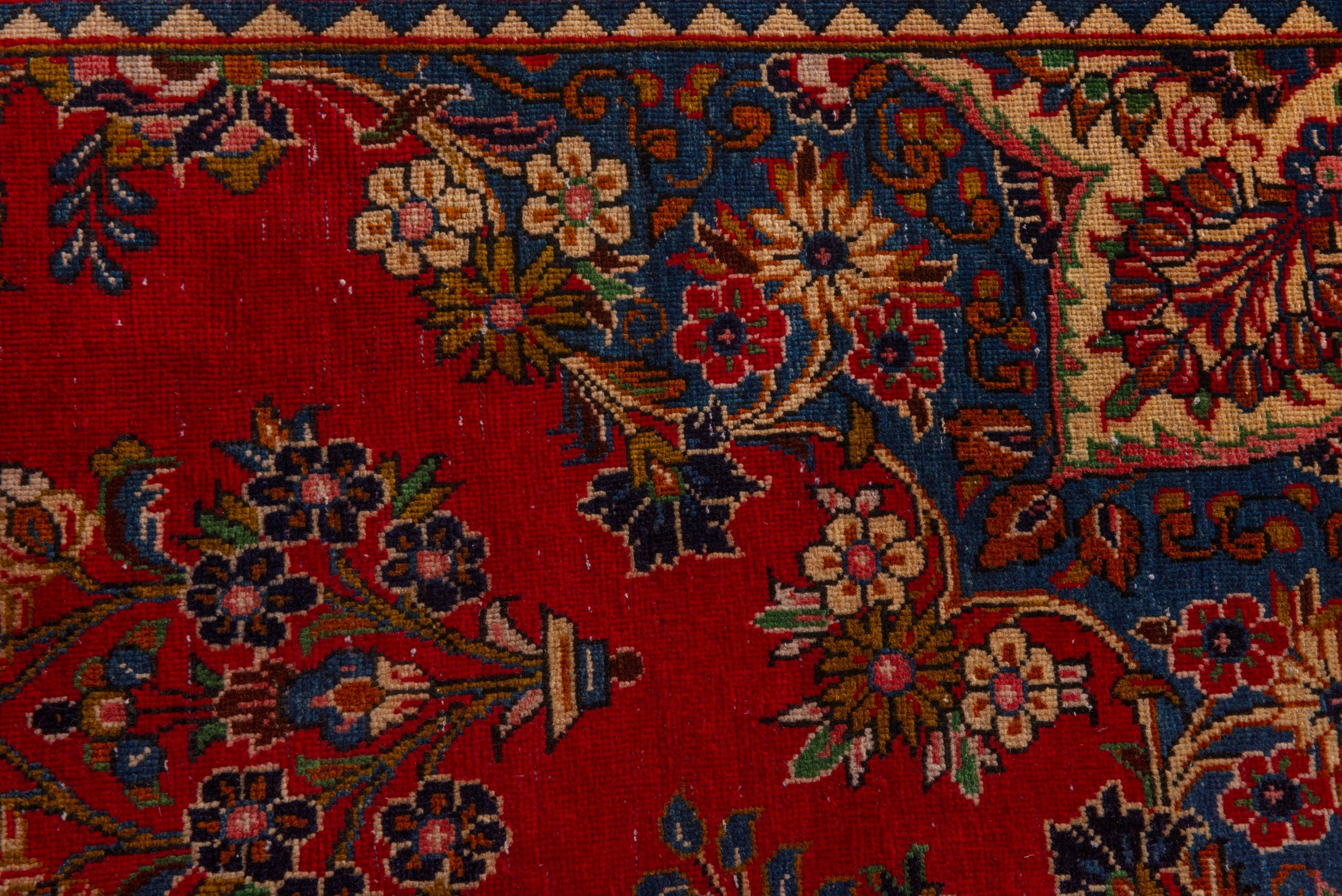 Persian Vist oversized rug in deep red and gold, view 17 of 24
