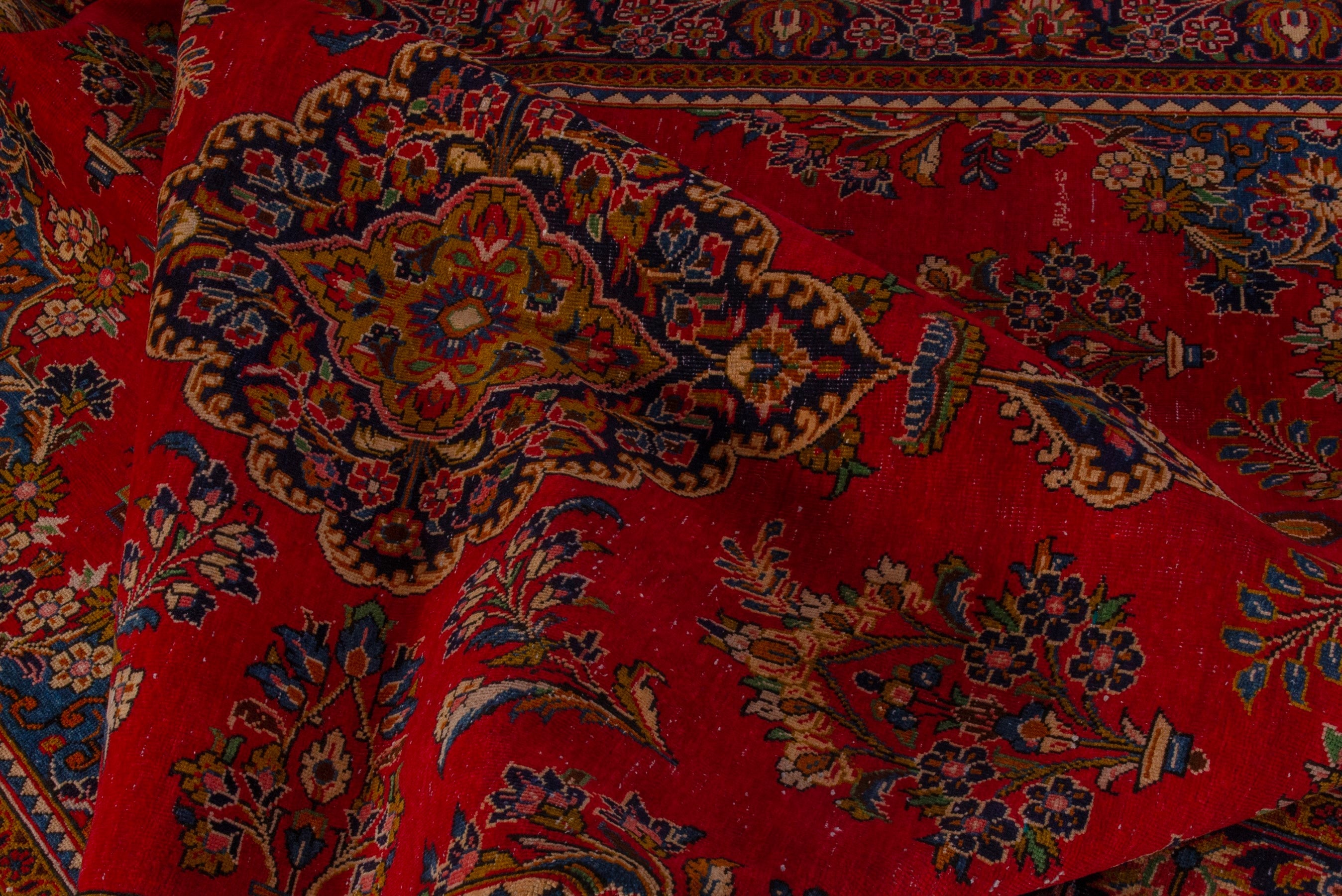 Persian Vist oversized rug in deep red and gold, view 20 of 24