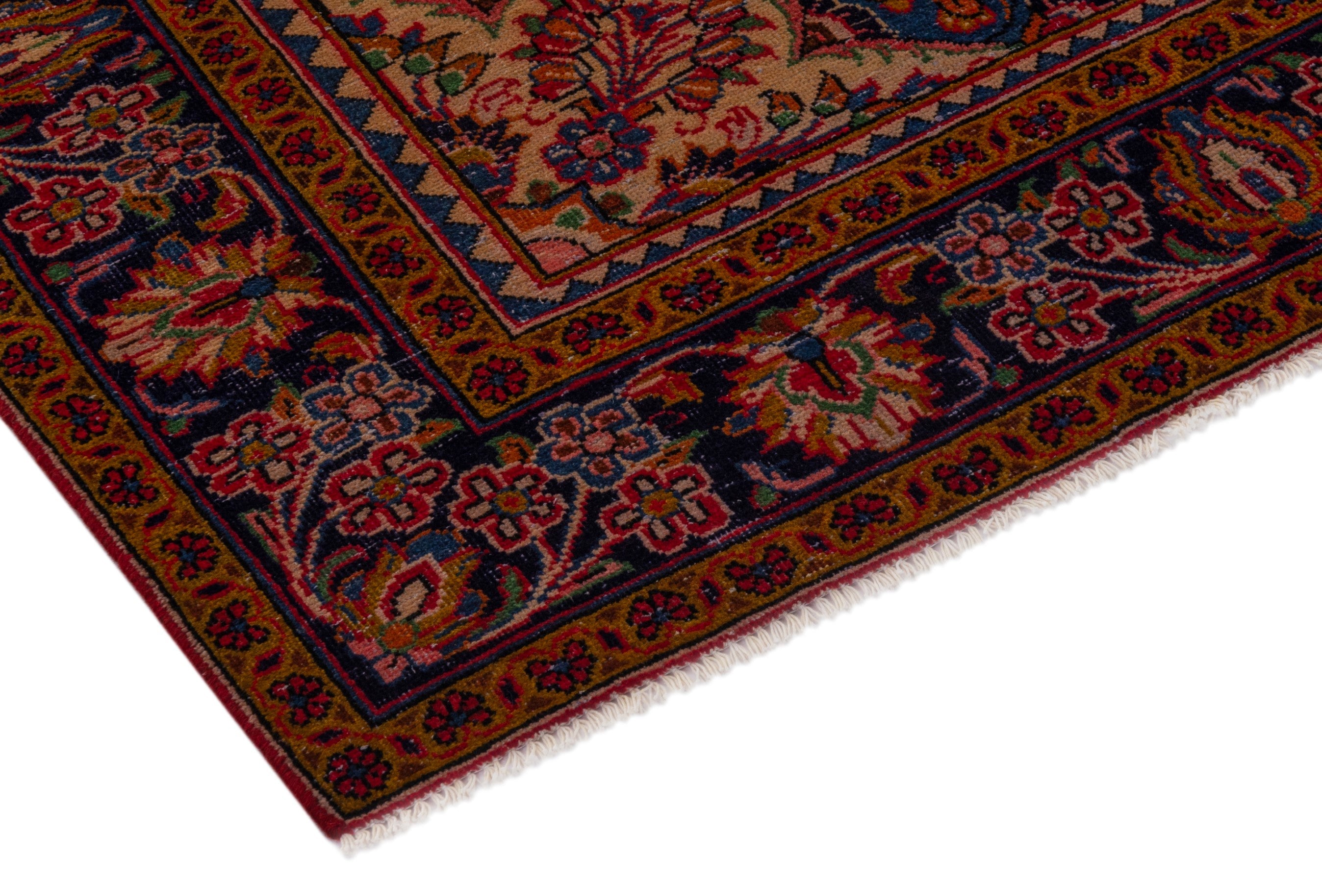 Persian Vist oversized rug in deep red and gold, view 6 of 24