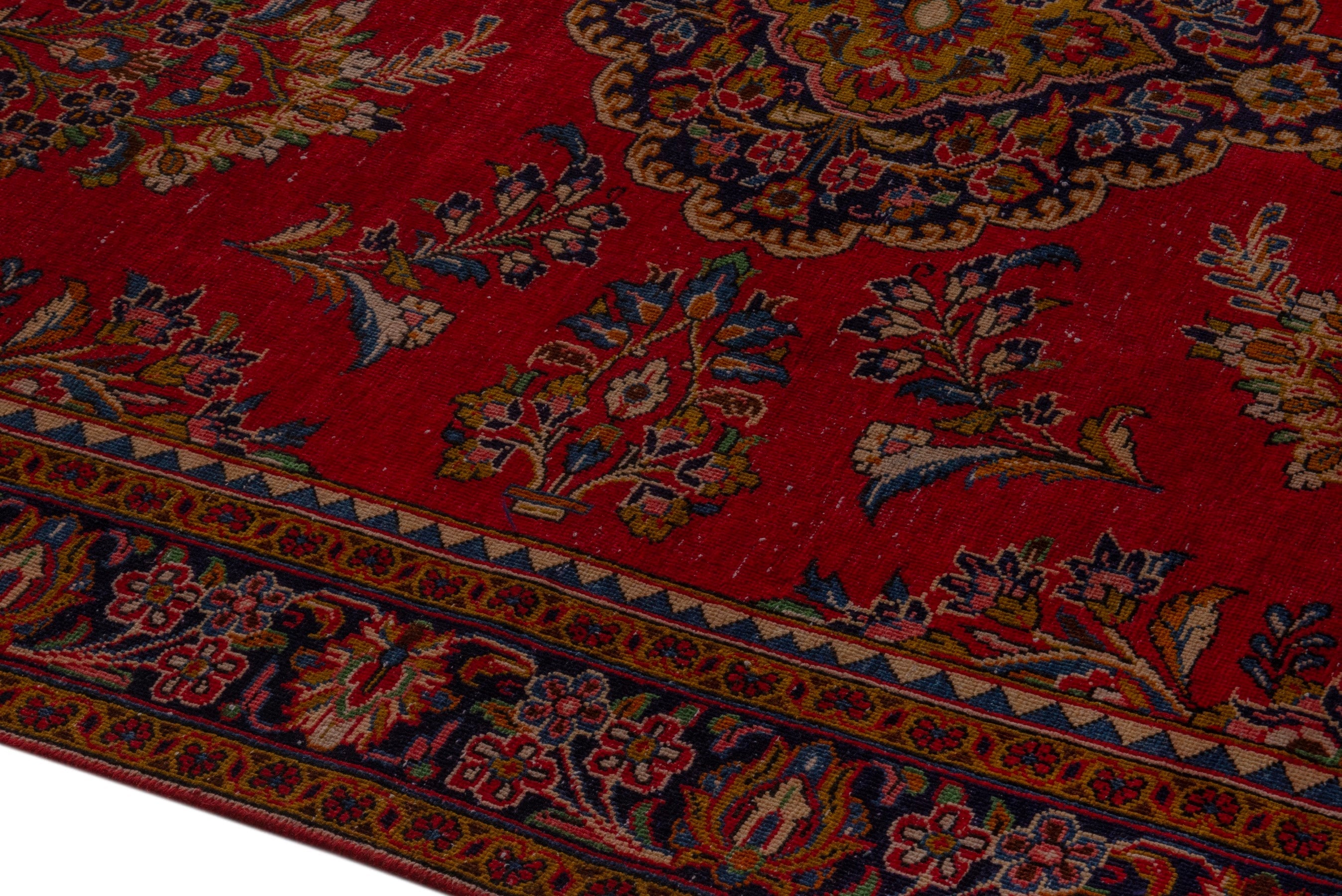 Persian Vist oversized rug in deep red and gold, view 8 of 24