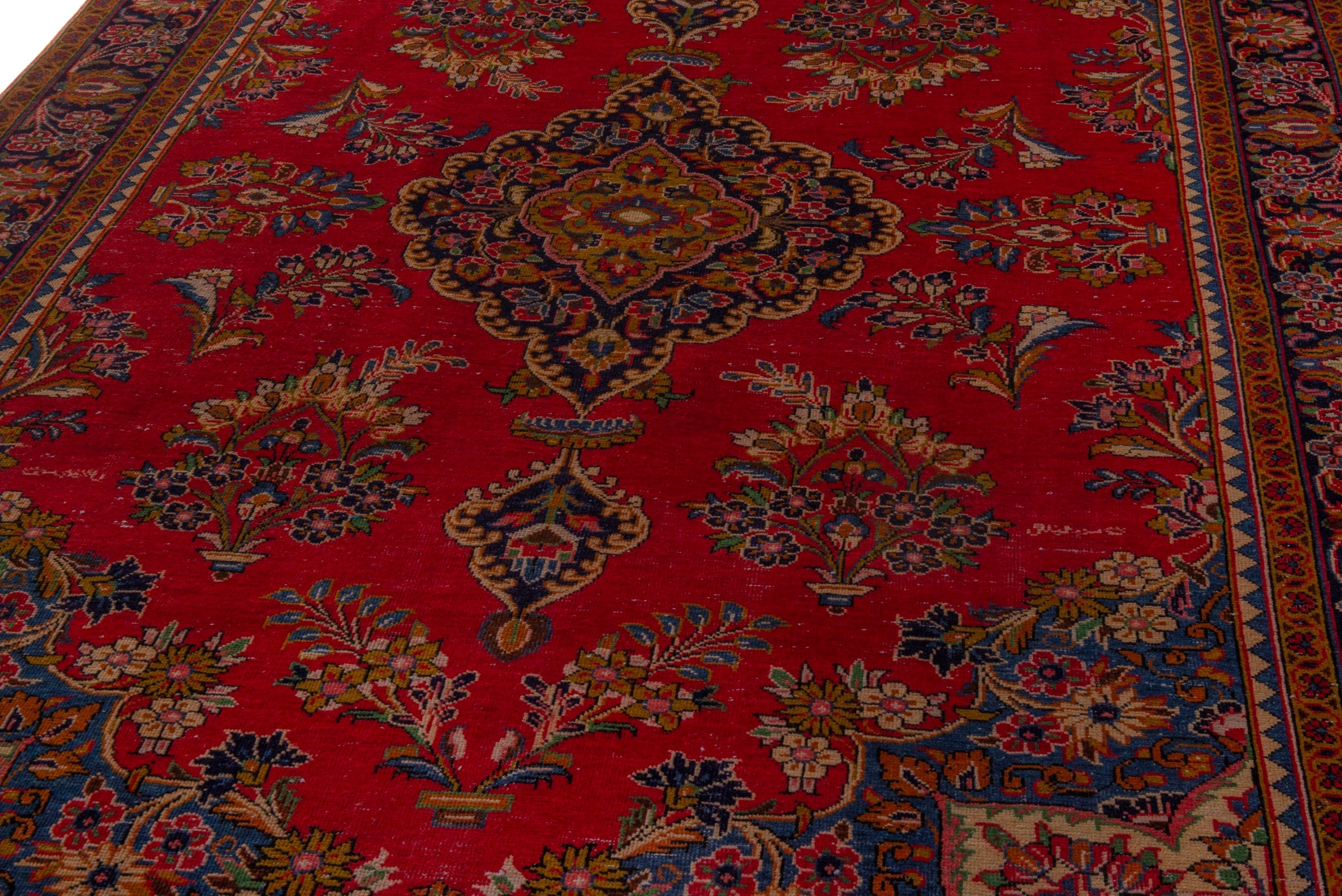 Persian Vist oversized rug in deep red and gold, view 9 of 24