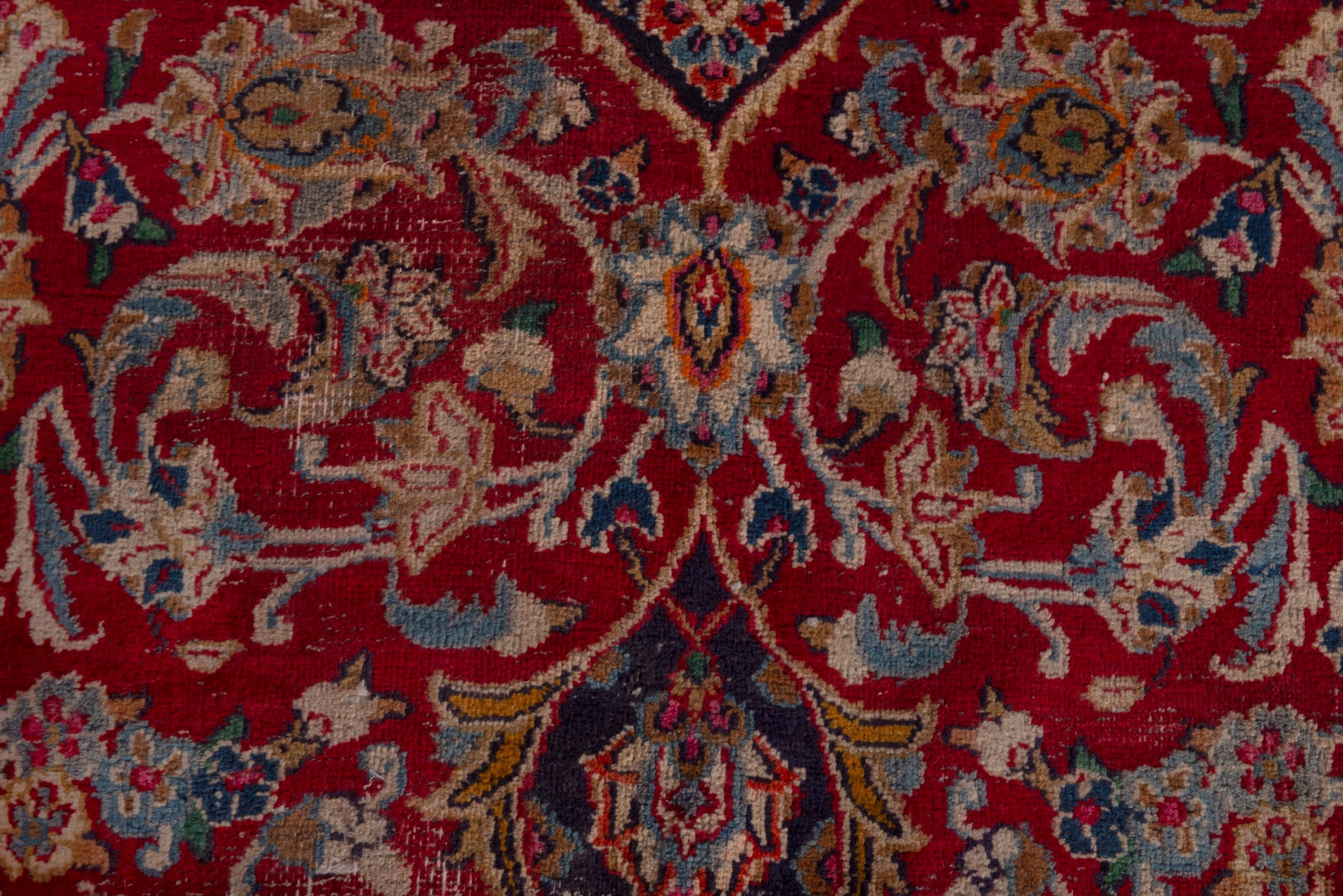 Persian Mashhad oversized rug in burgundy and deep red, view 12 of 24