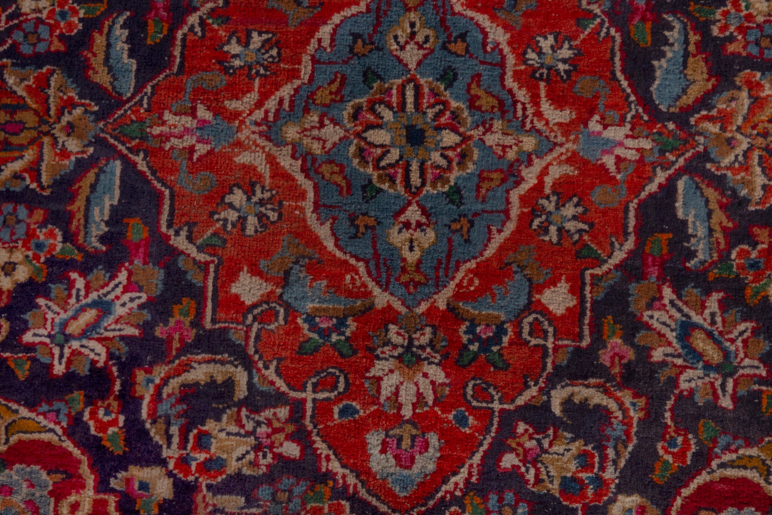 Persian Mashhad oversized rug in burgundy and deep red, view 13 of 24