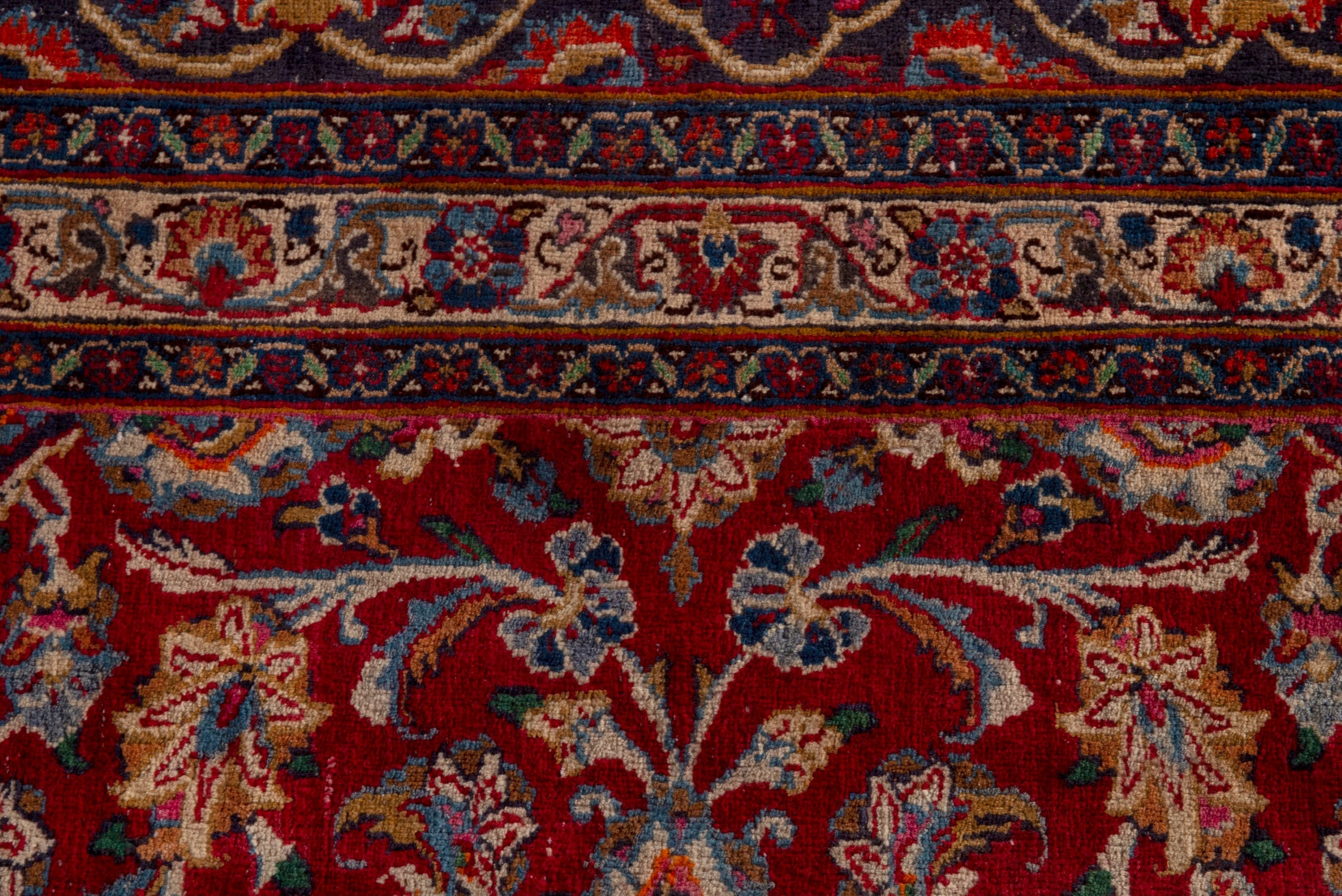 Persian Mashhad oversized rug in burgundy and deep red, view 15 of 24