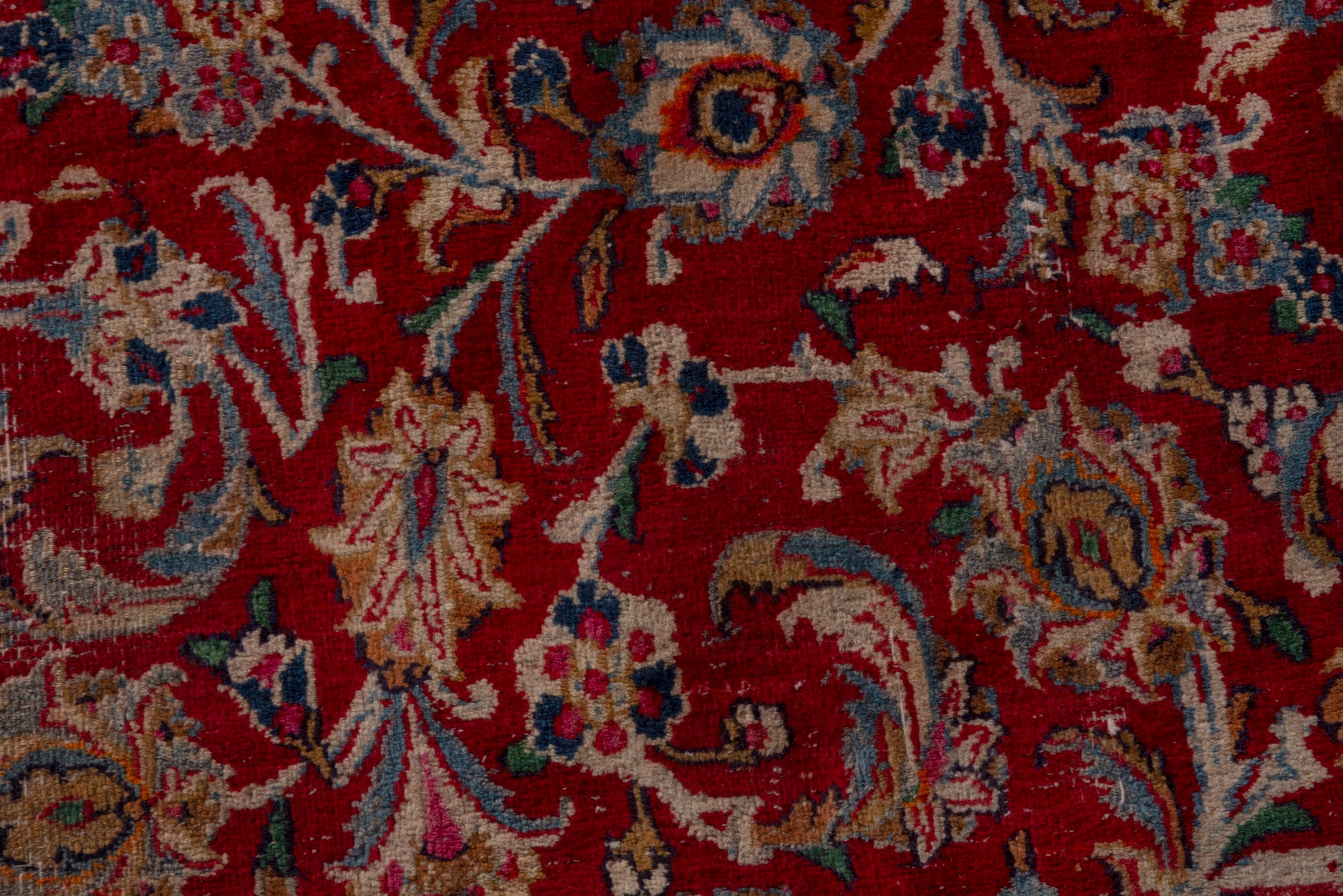 Persian Mashhad oversized rug in burgundy and deep red, view 16 of 24