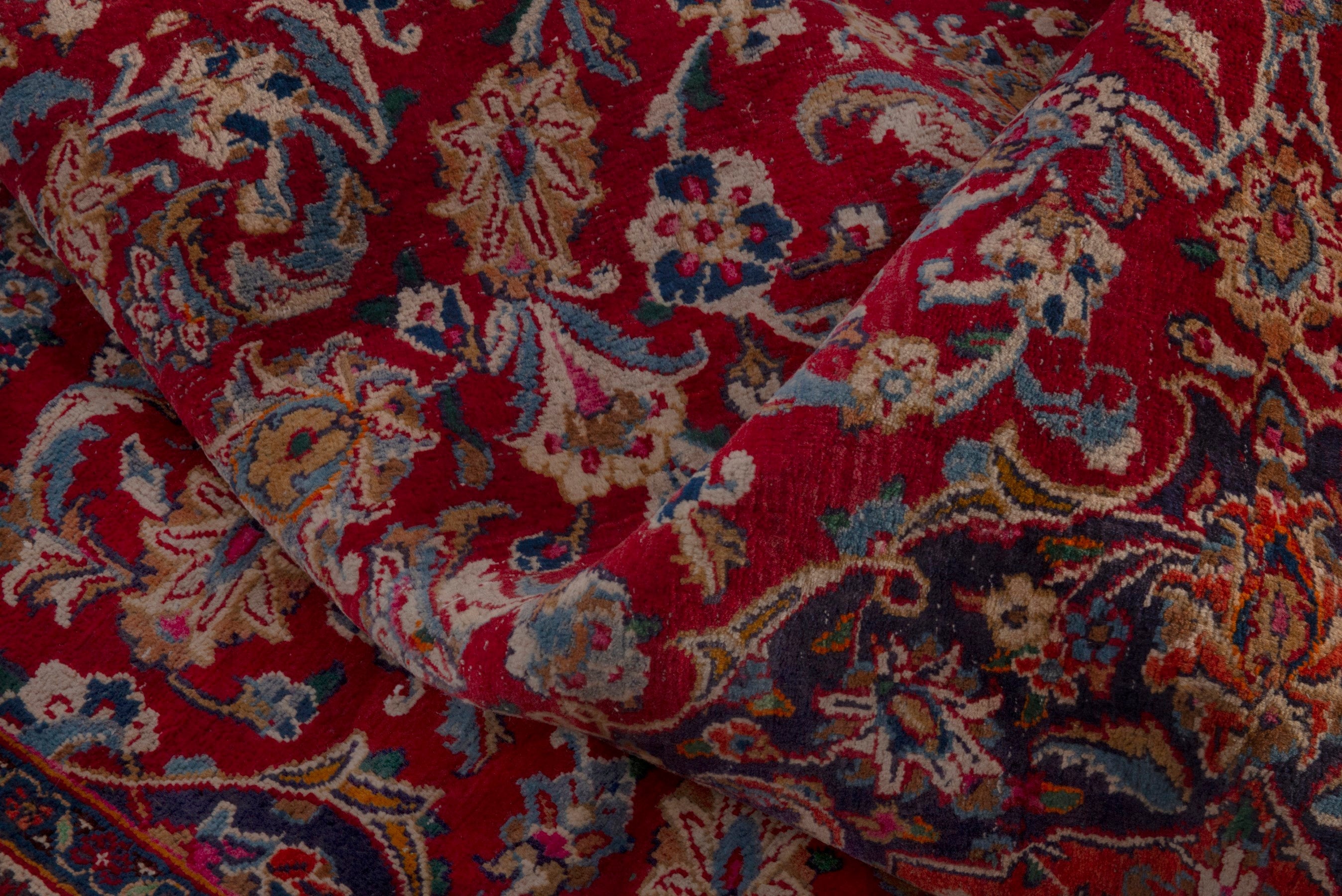 Persian Mashhad oversized rug in burgundy and deep red, view 18 of 24