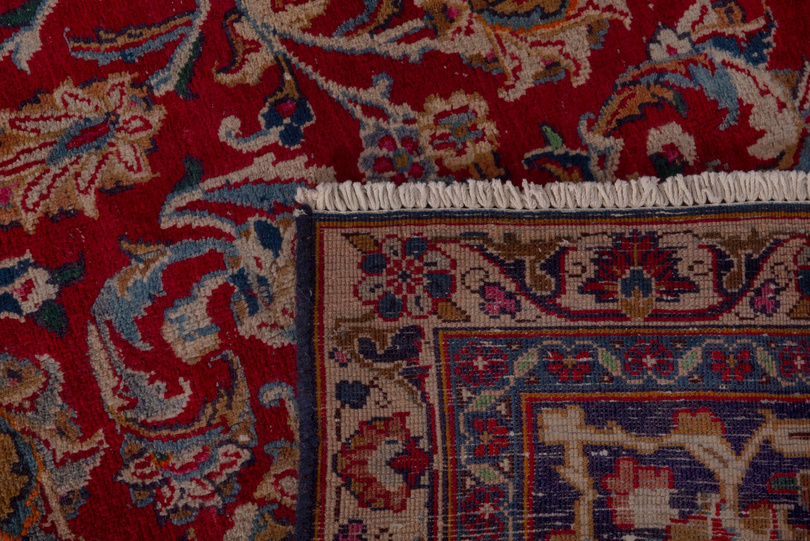 Persian Mashhad oversized rug in burgundy and deep red, view 24 of 24