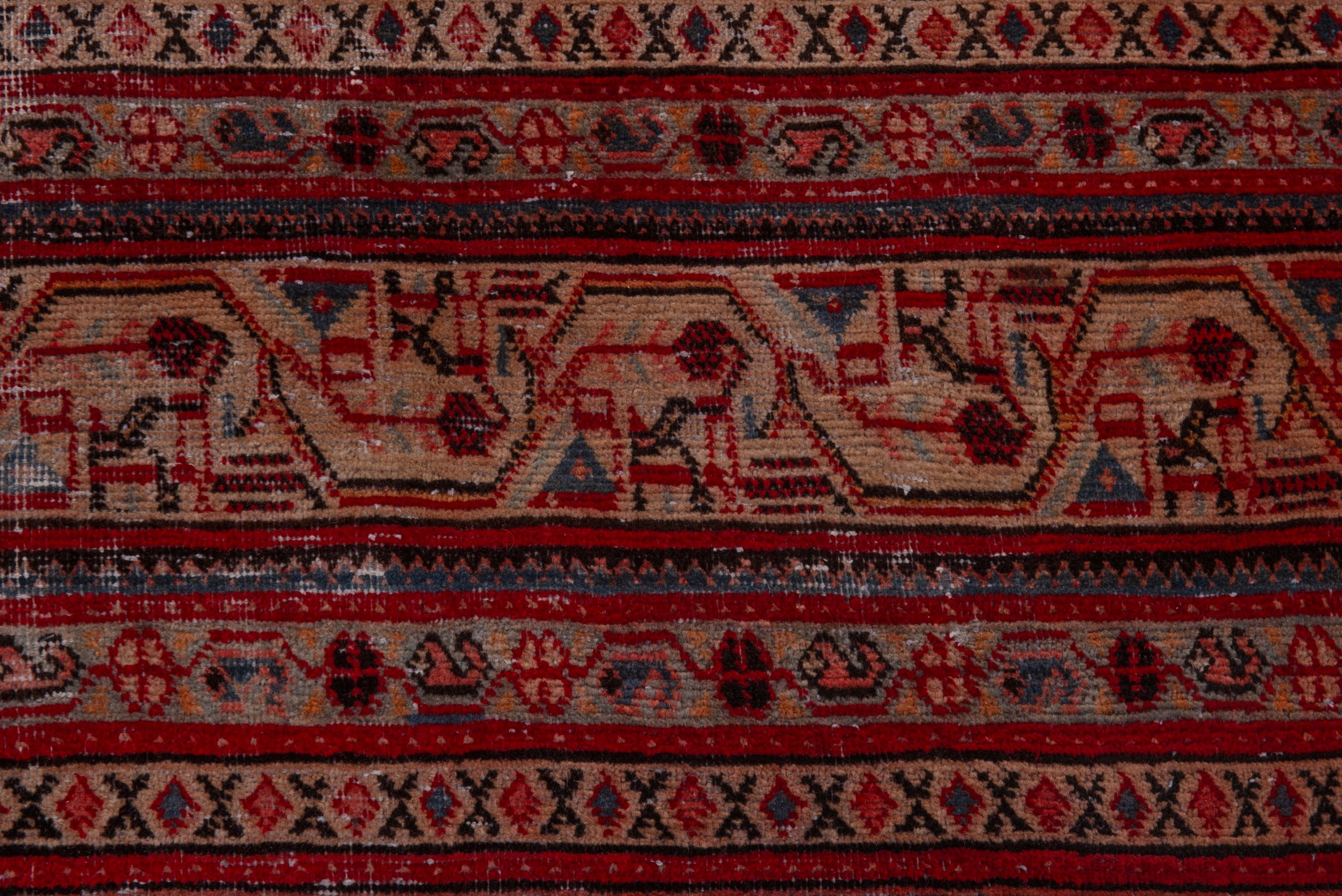 Persian Botteh oversized rug in rust and burgundy, view 10 of 19