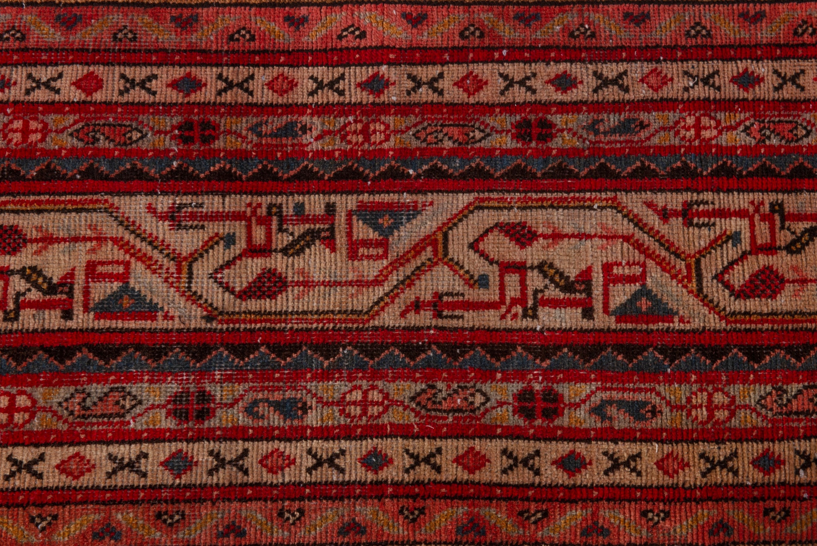 Persian Botteh oversized rug in rust and burgundy, view 12 of 19