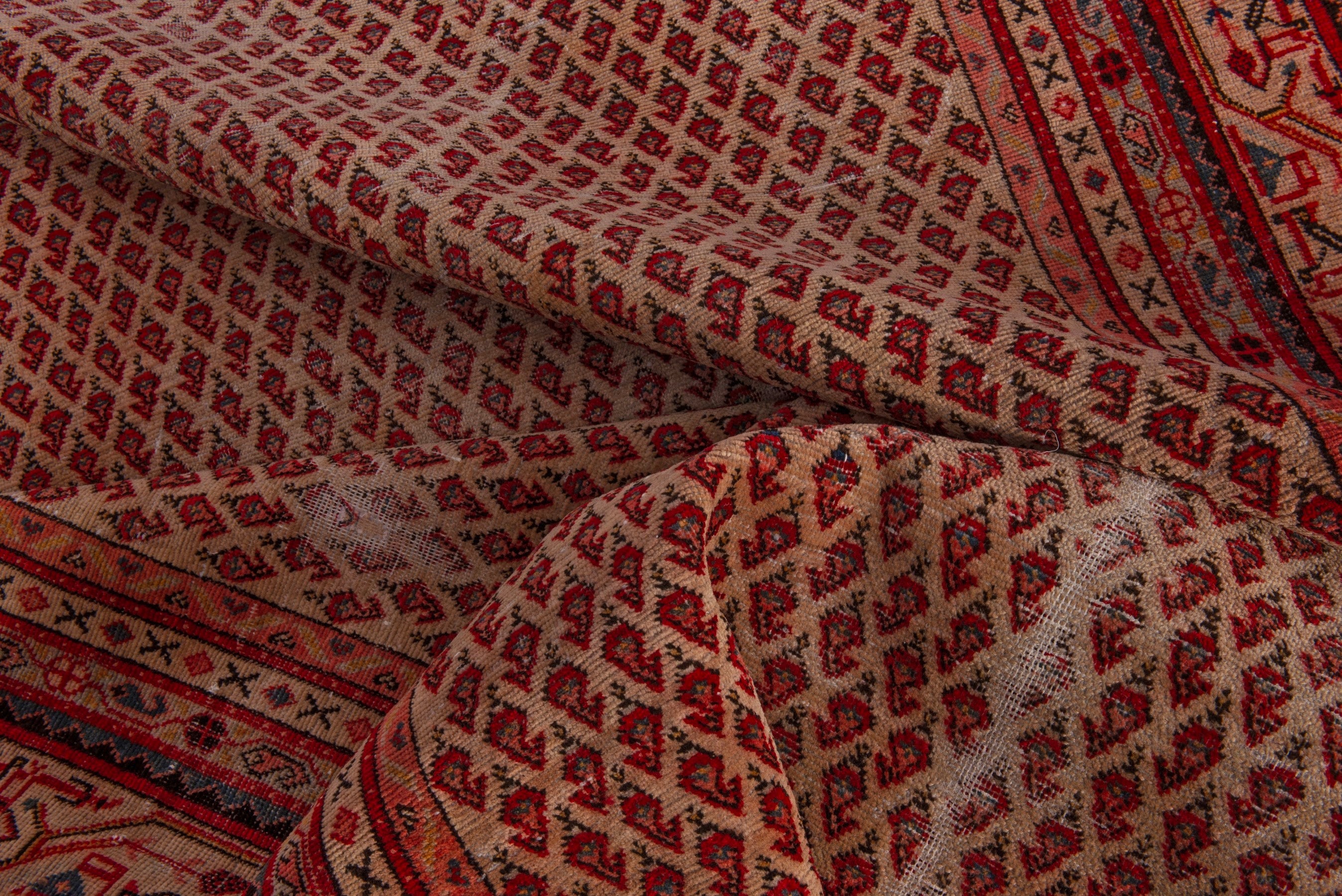 Persian Botteh oversized rug in rust and burgundy, view 16 of 19