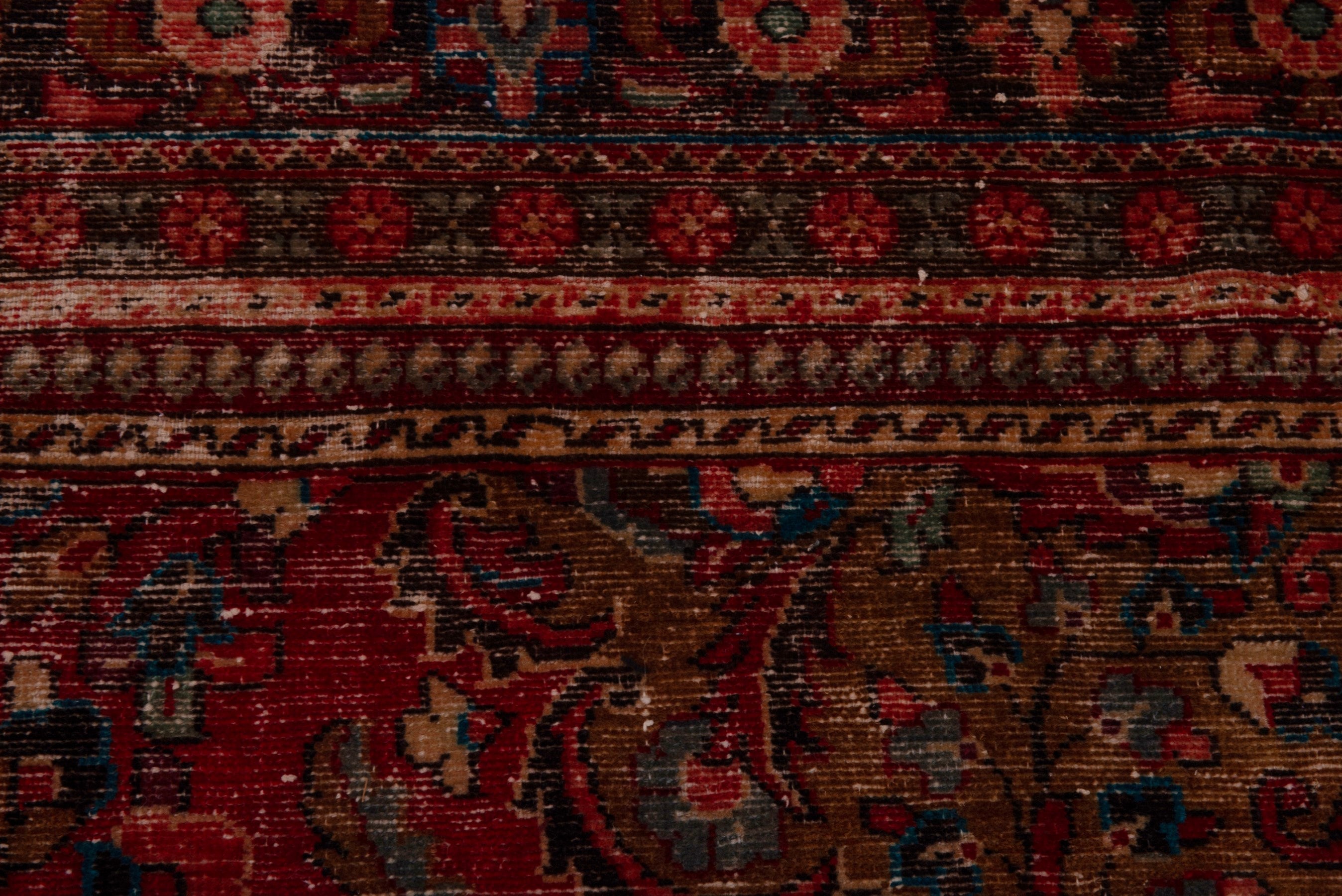 Persian Lilihan oversized rug in deep red and burgundy, view 14 of 23