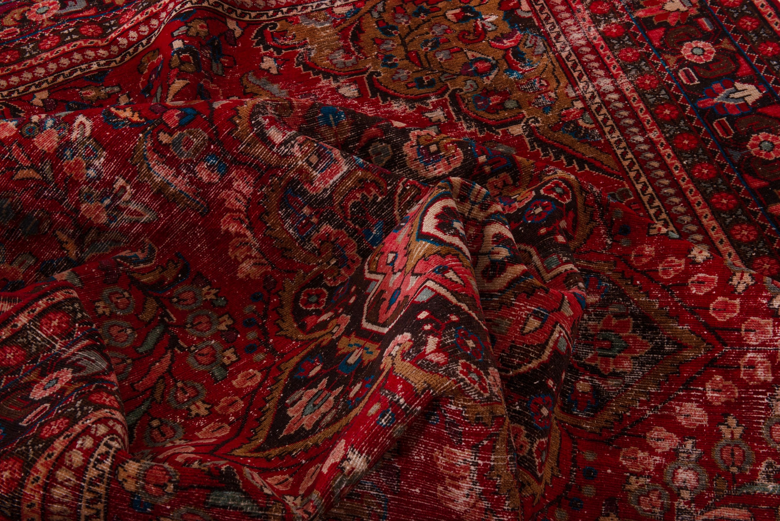 Persian Lilihan oversized rug in deep red and burgundy, view 17 of 23