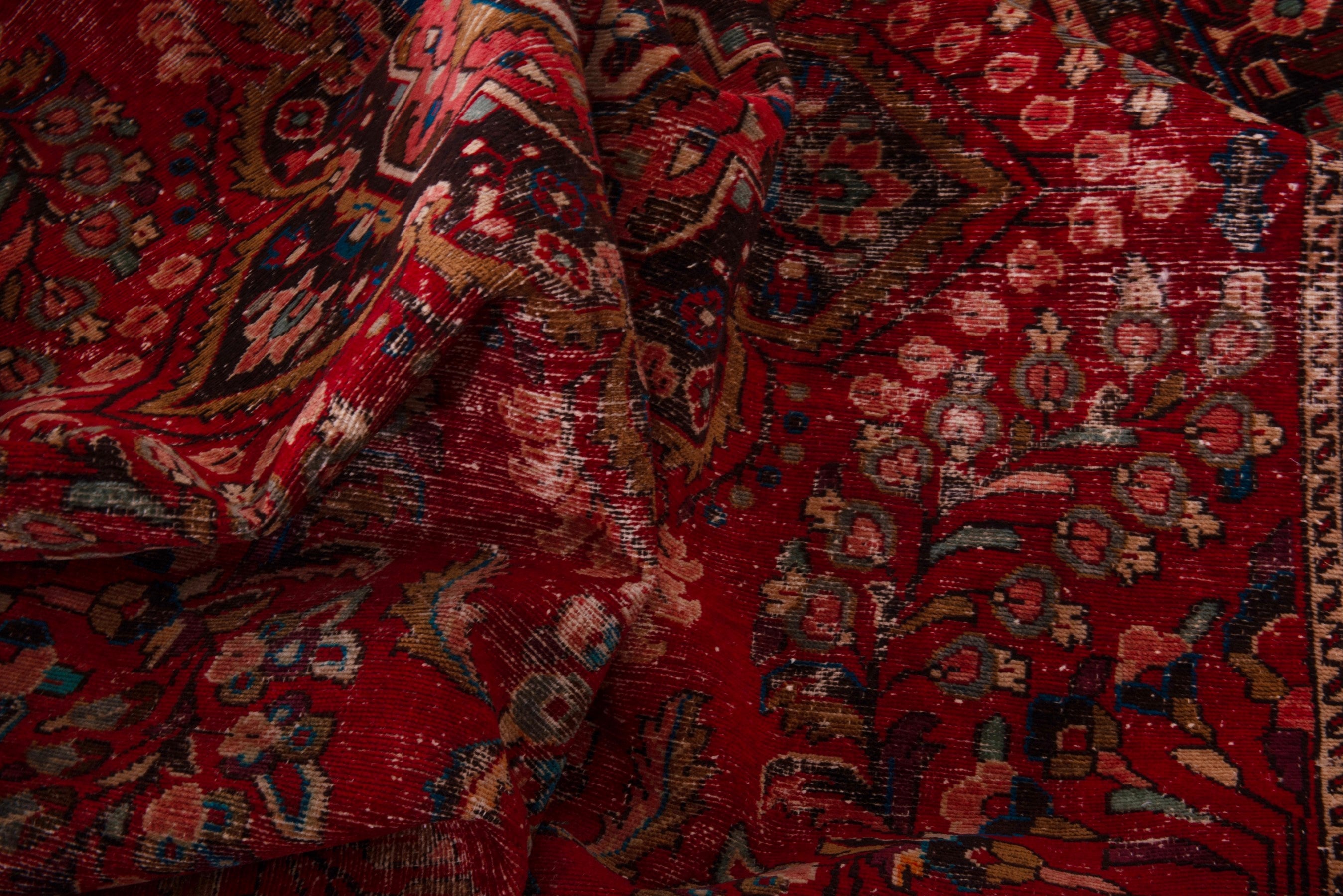 Persian Lilihan oversized rug in deep red and burgundy, view 18 of 23