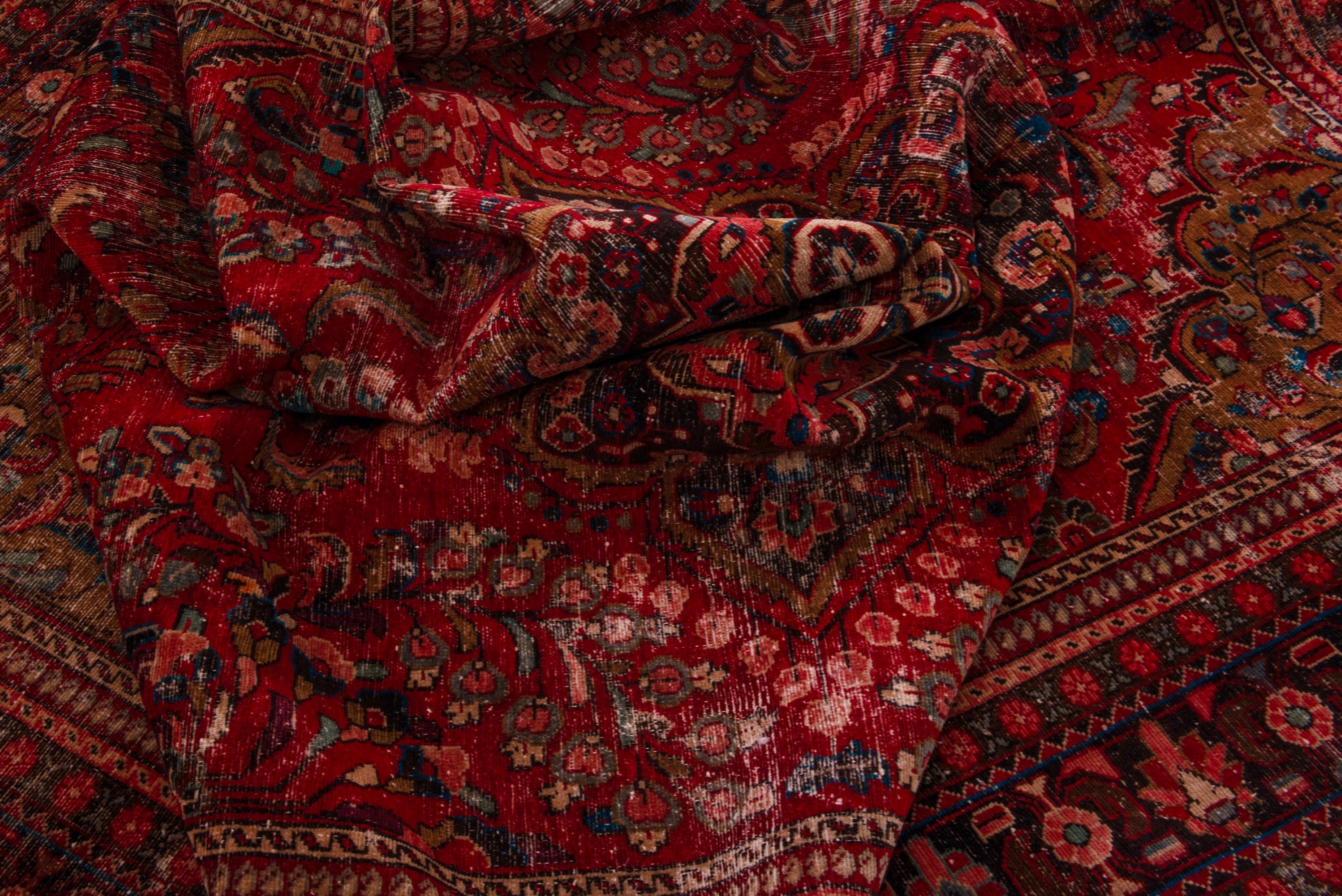 Persian Lilihan oversized rug in deep red and burgundy, view 19 of 23