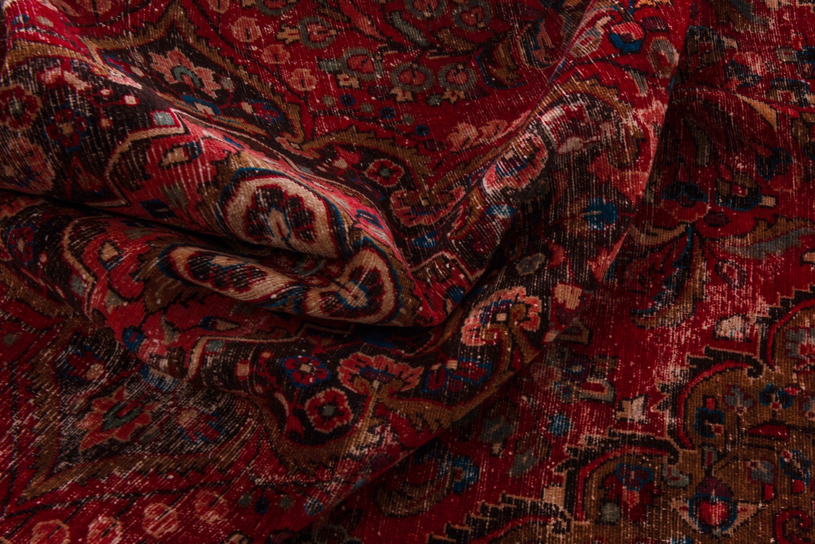Persian Lilihan oversized rug in deep red and burgundy, view 20 of 23