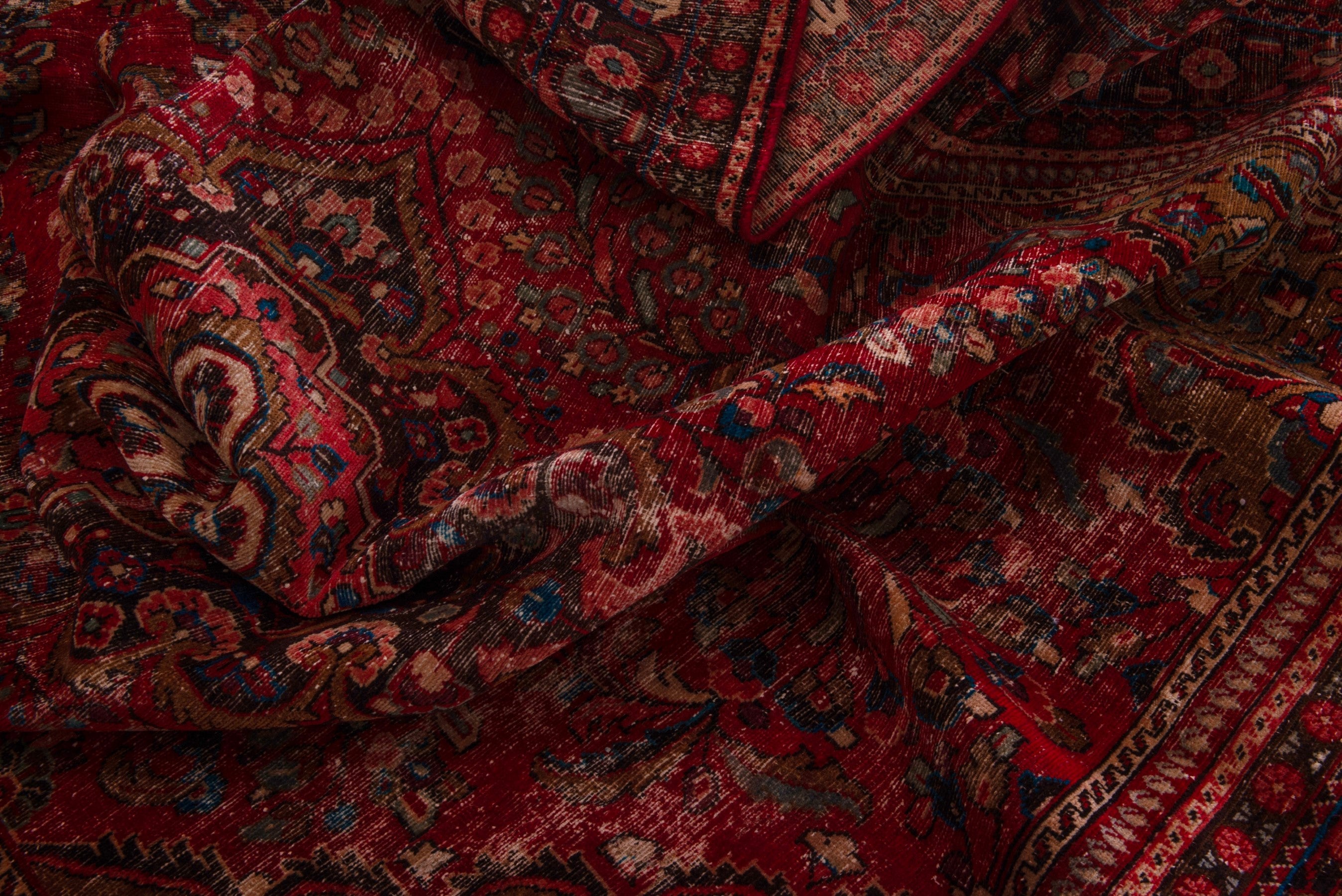 Persian Lilihan oversized rug in deep red and burgundy, view 21 of 23