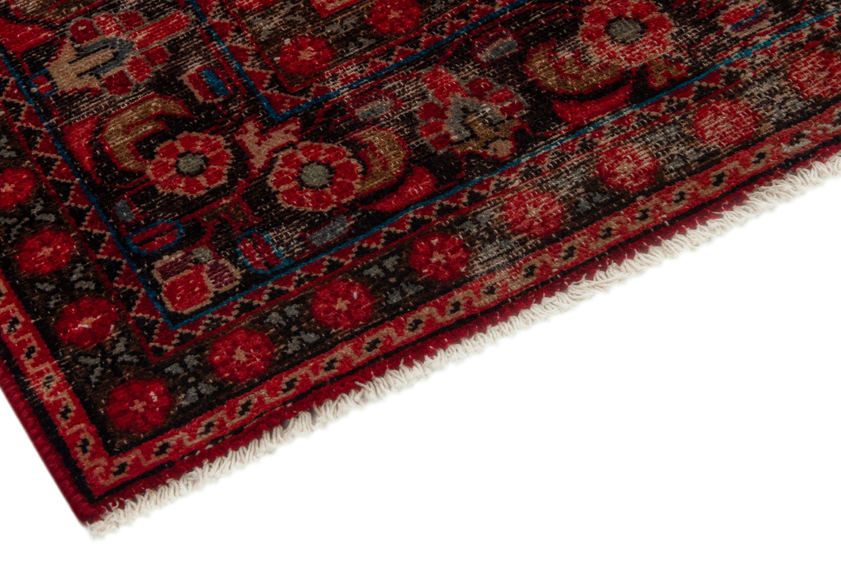 Persian Lilihan oversized rug in deep red and burgundy, view 6 of 23