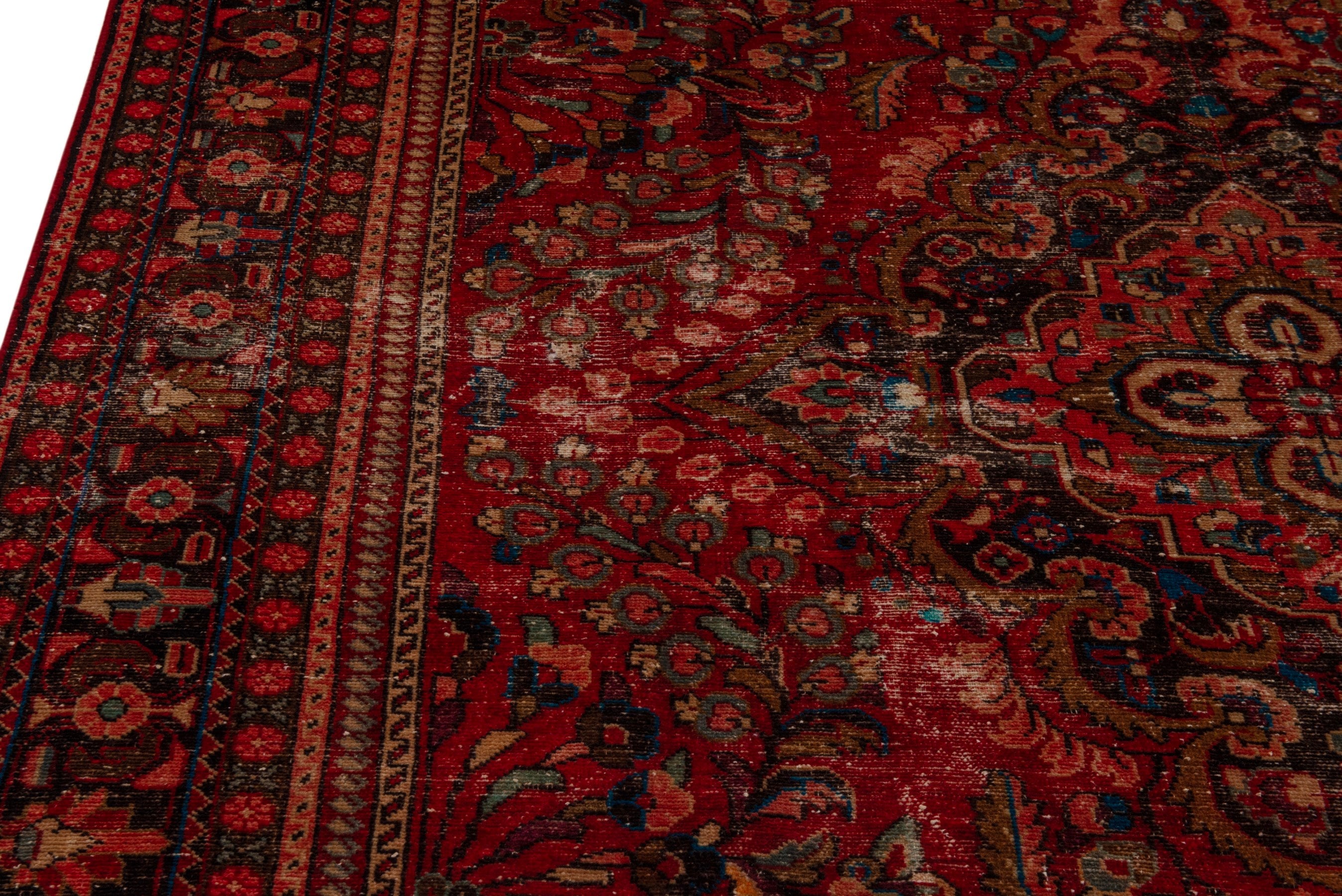 Persian Lilihan oversized rug in deep red and burgundy, view 7 of 23