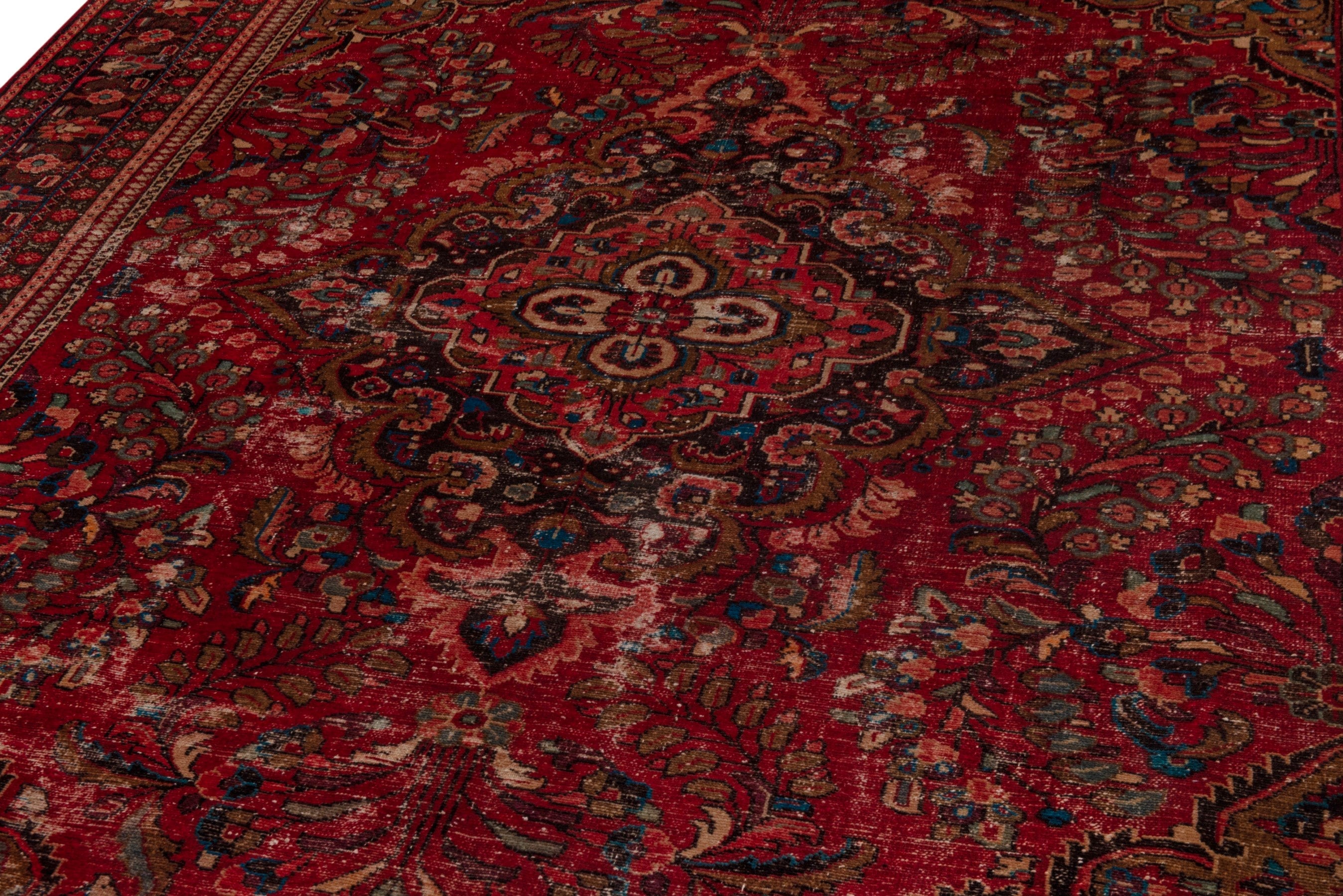 Persian Lilihan oversized rug in deep red and burgundy, view 9 of 23