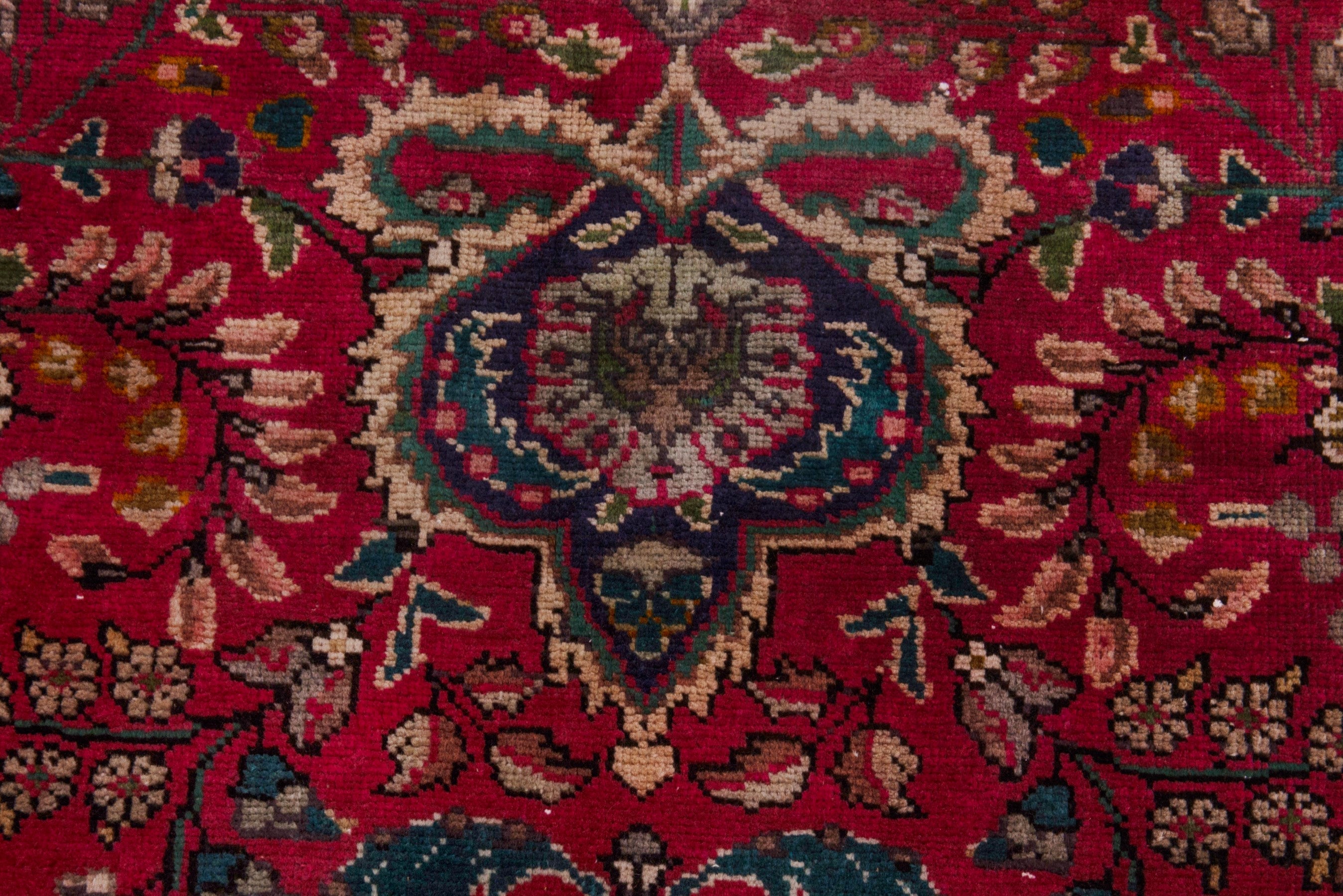 Persian Tabriz oversized rug in deep red and burgundy, view 12 of 22