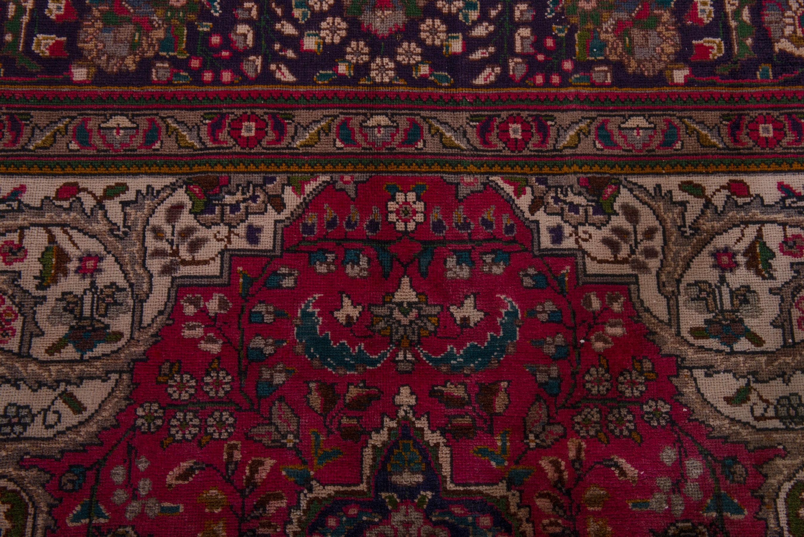 Persian Tabriz oversized rug in deep red and burgundy, view 15 of 22