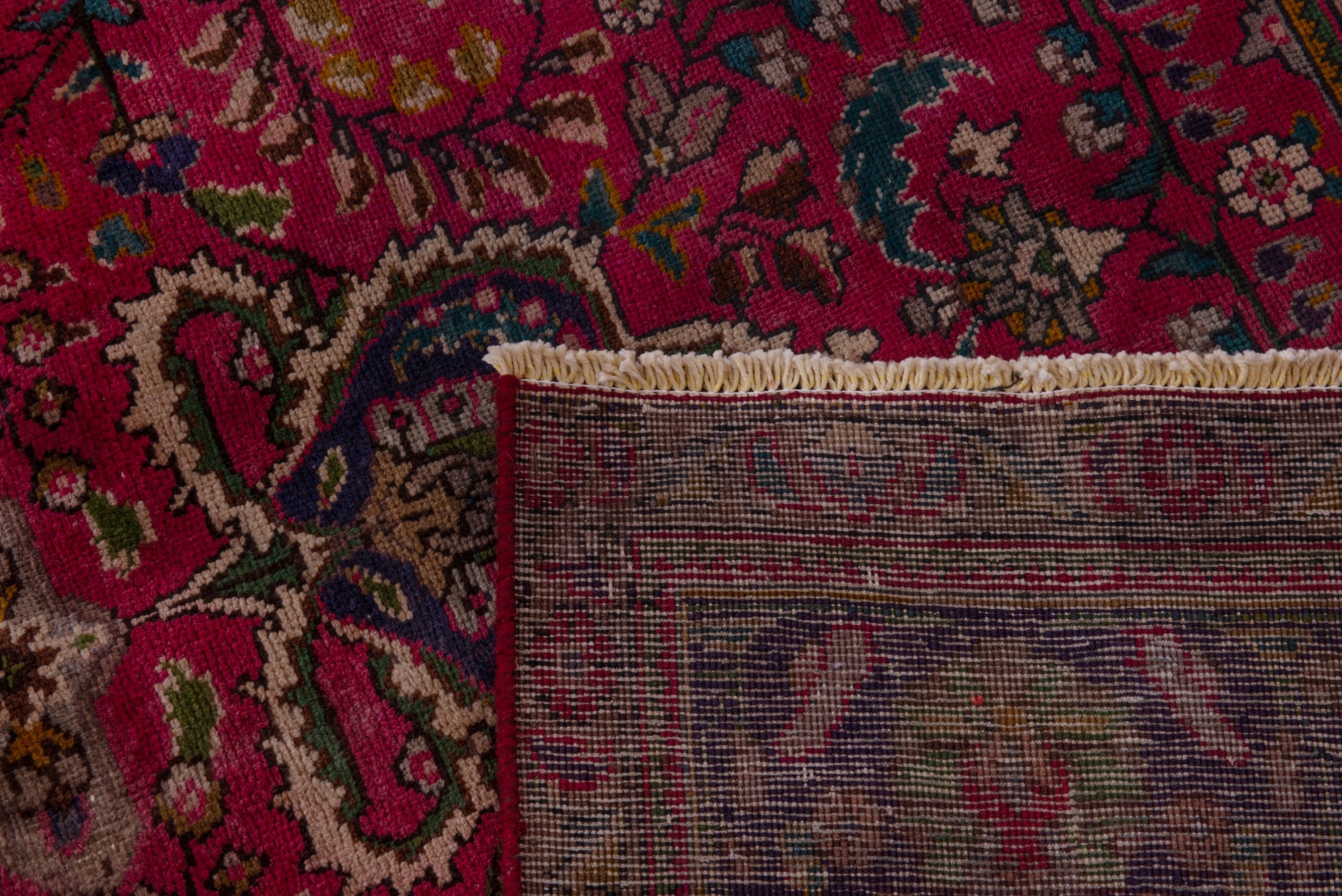 Persian Tabriz oversized rug in deep red and burgundy, view 22 of 22