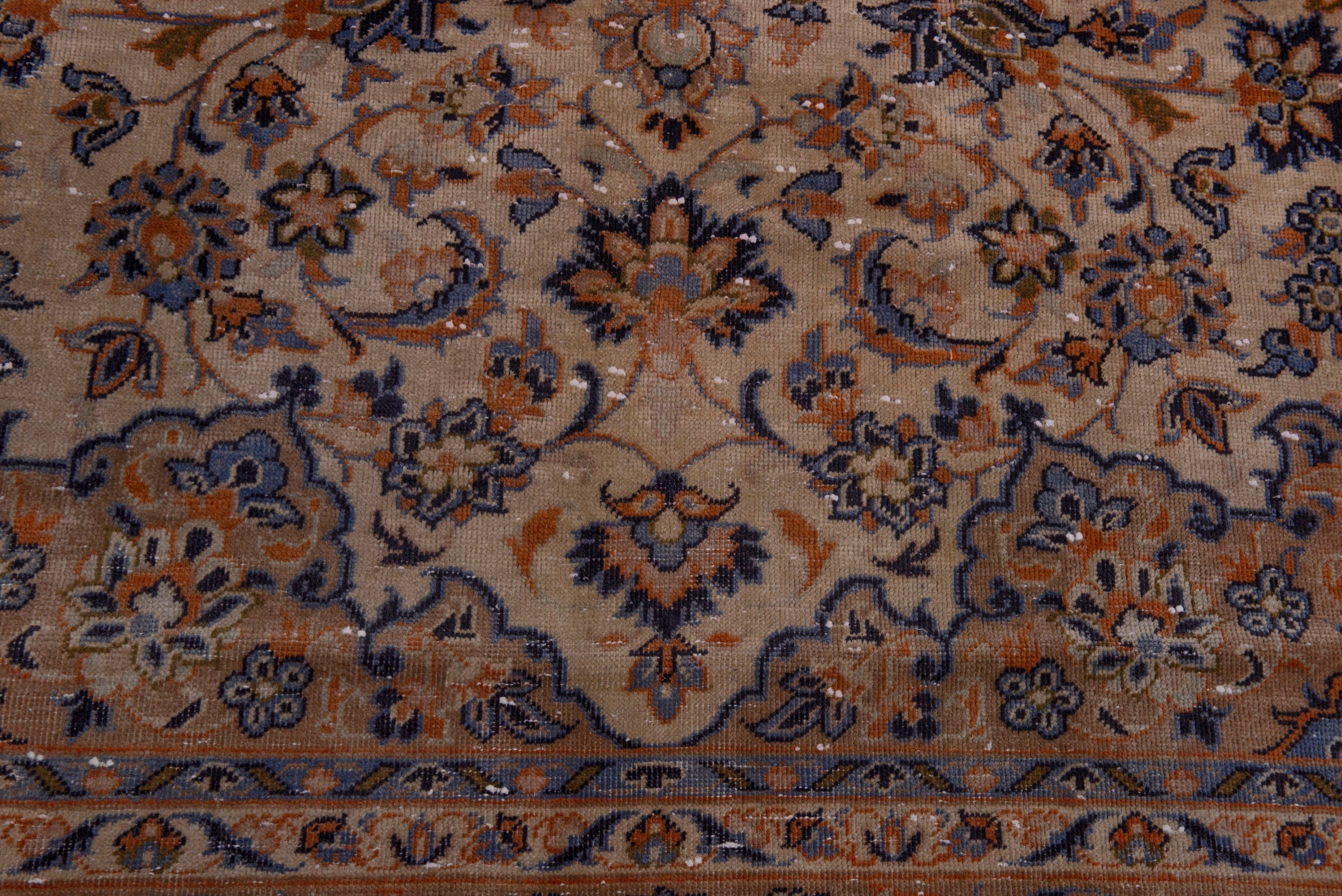 Persian Najafabad oversized rug in cream and dark blue, view 11 of 22