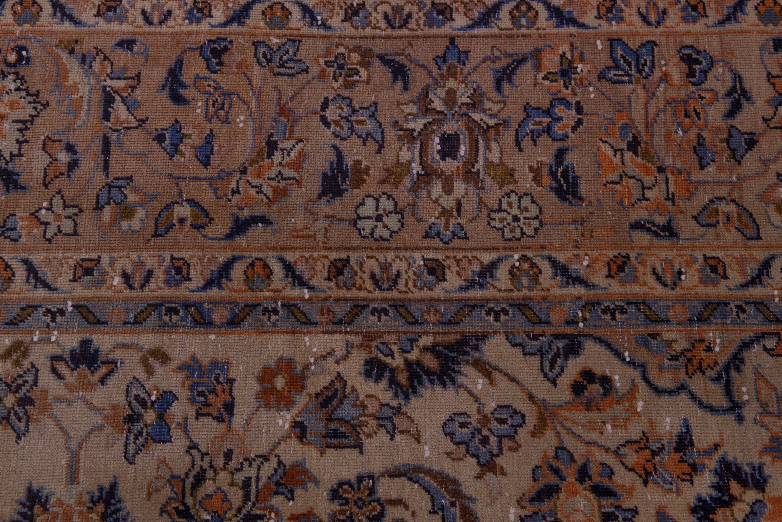 Persian Najafabad oversized rug in cream and dark blue, view 14 of 22