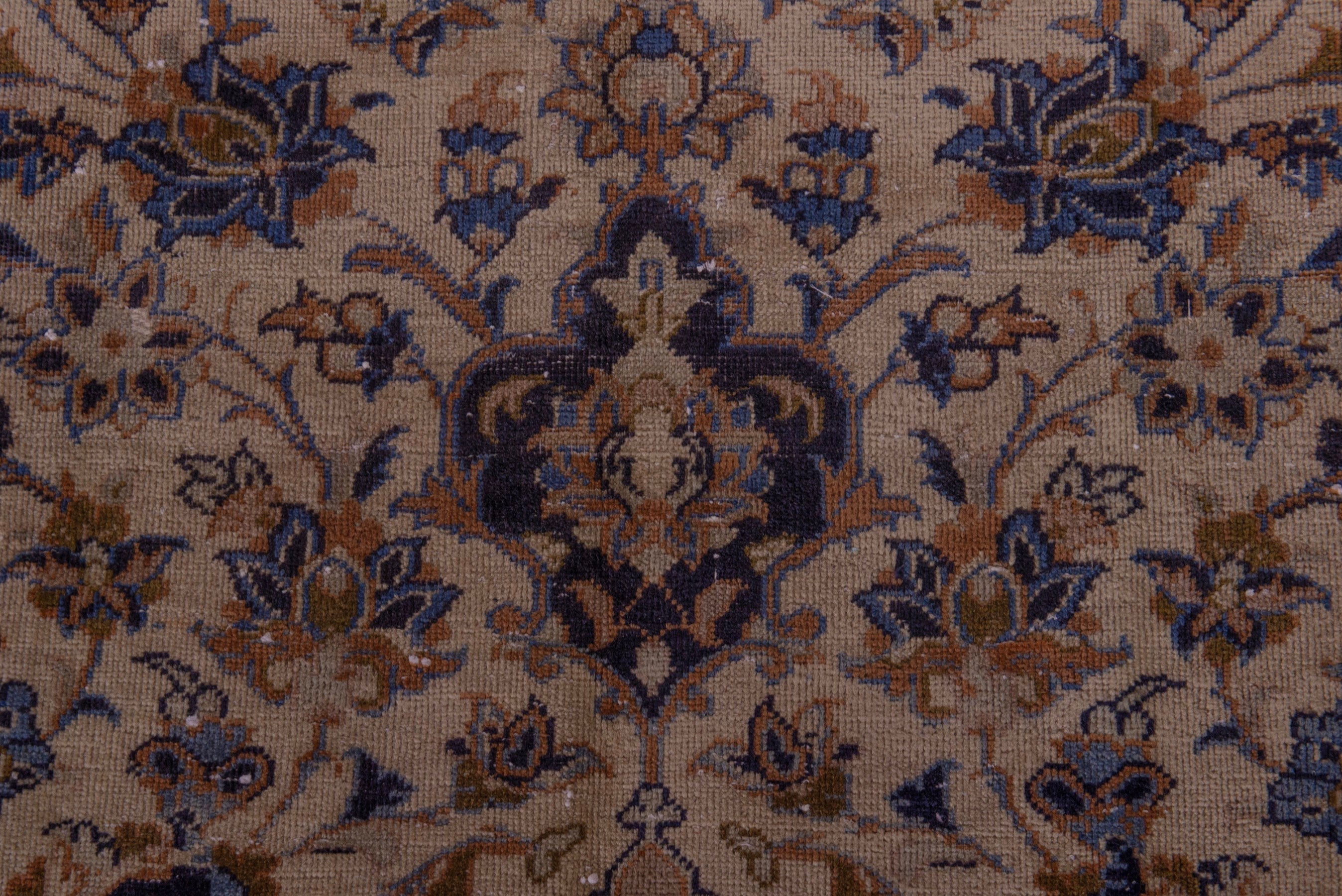 Persian Najafabad oversized rug in cream and dark blue, view 15 of 22