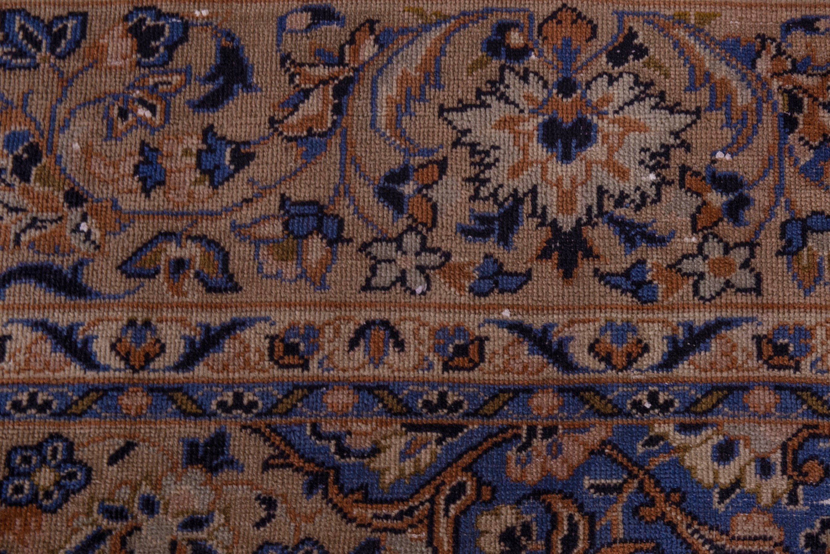 Persian Najafabad oversized rug in cream and dark blue, view 16 of 22