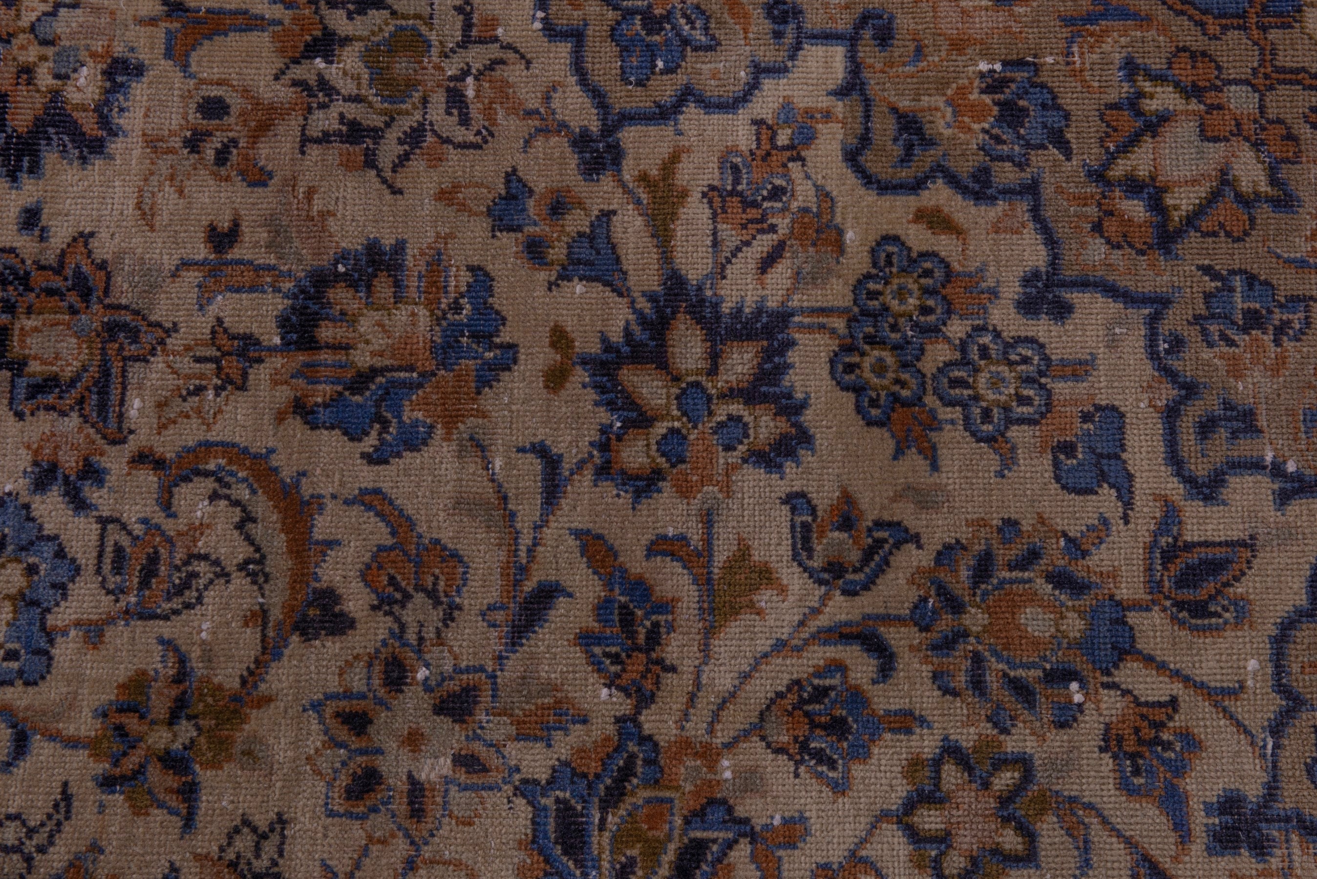 Persian Najafabad oversized rug in cream and dark blue, view 17 of 22