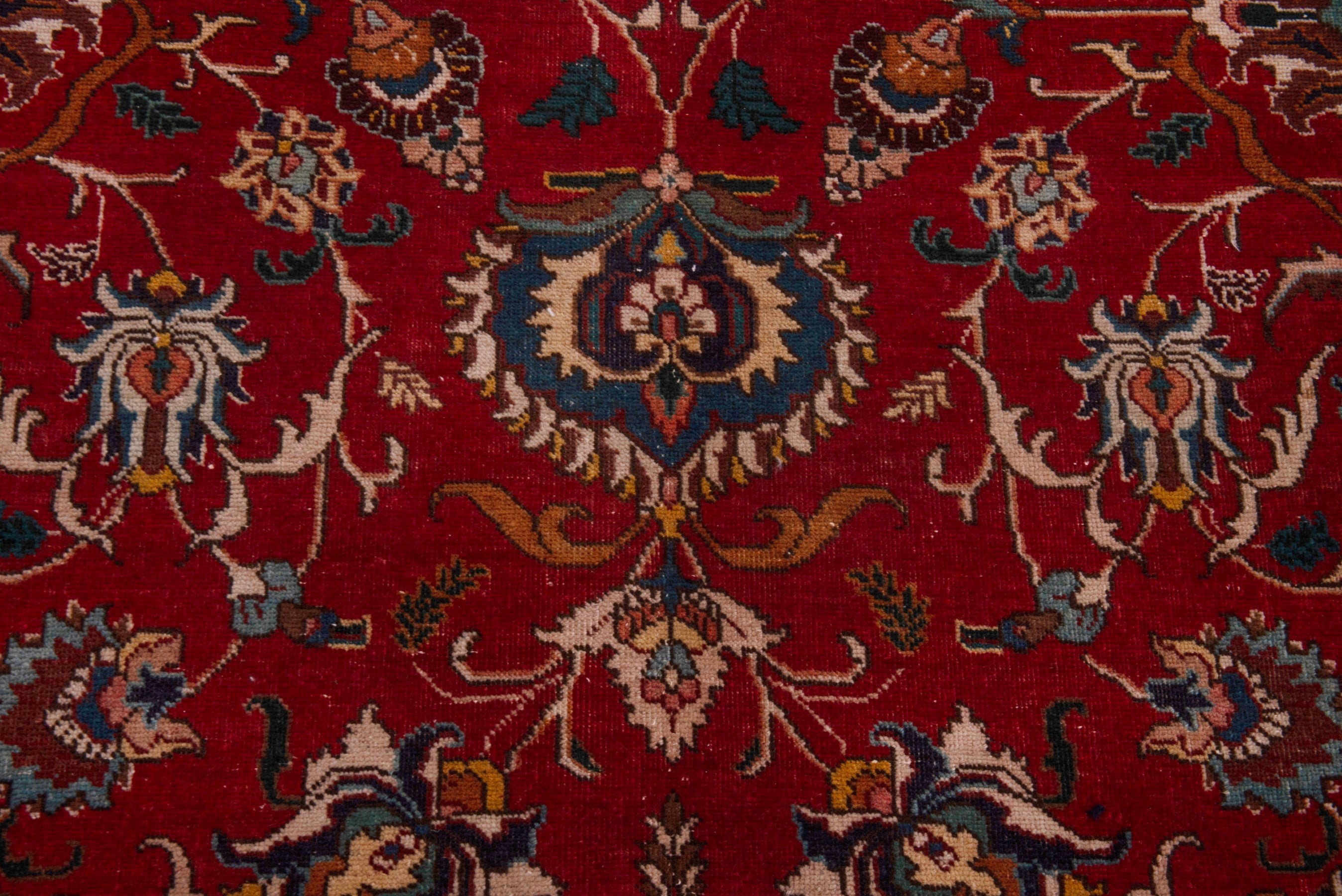 Persian Tabriz oversized rug in burgundy and antique gold, view 11 of 20