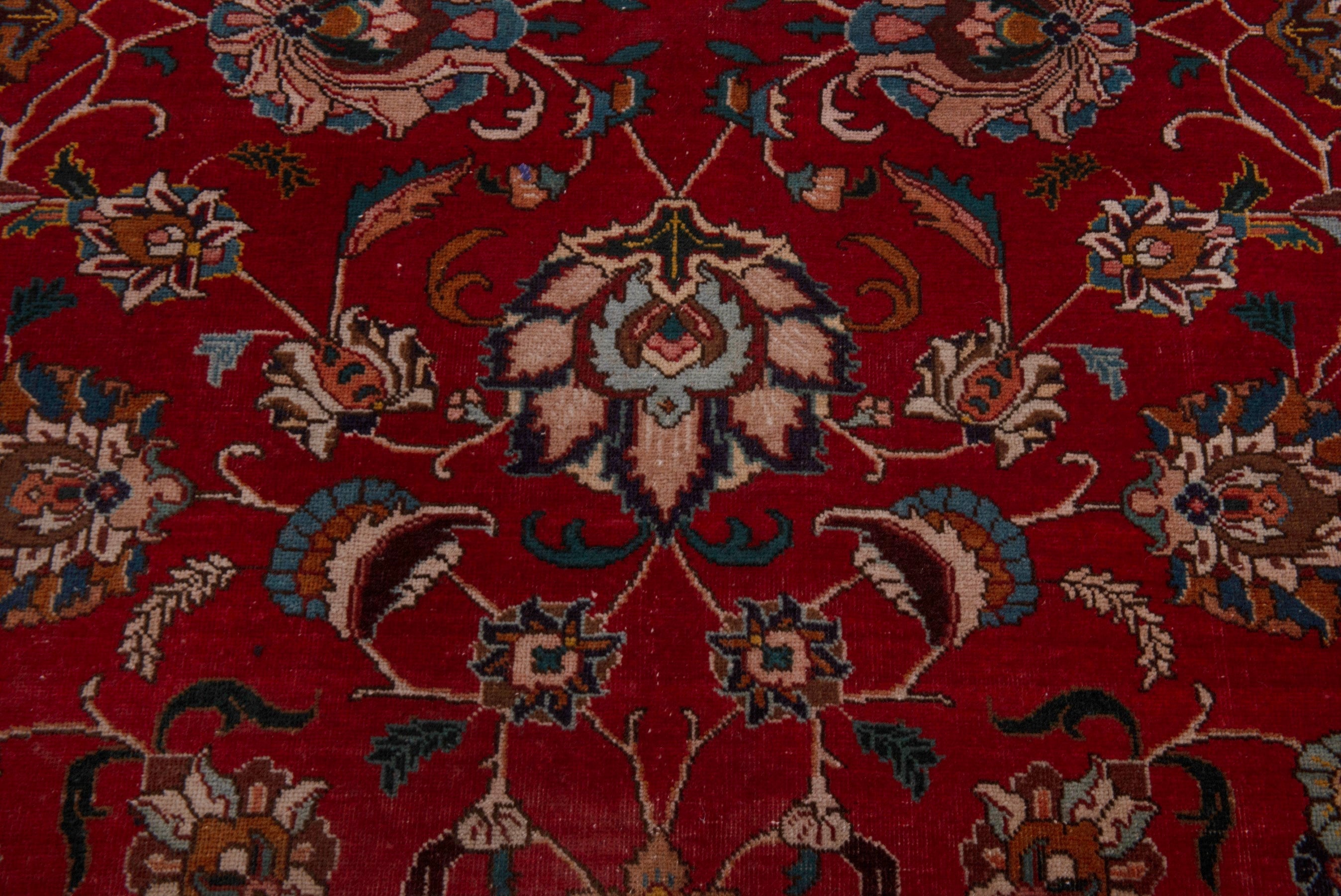 Persian Tabriz oversized rug in burgundy and antique gold, view 12 of 20